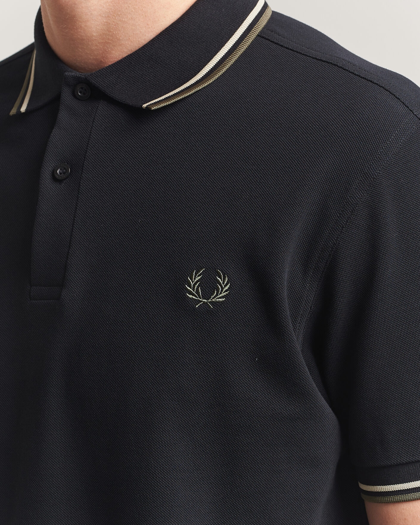 Heren | Polo's | Fred Perry | Twin Tipped Polo Shirt Black
