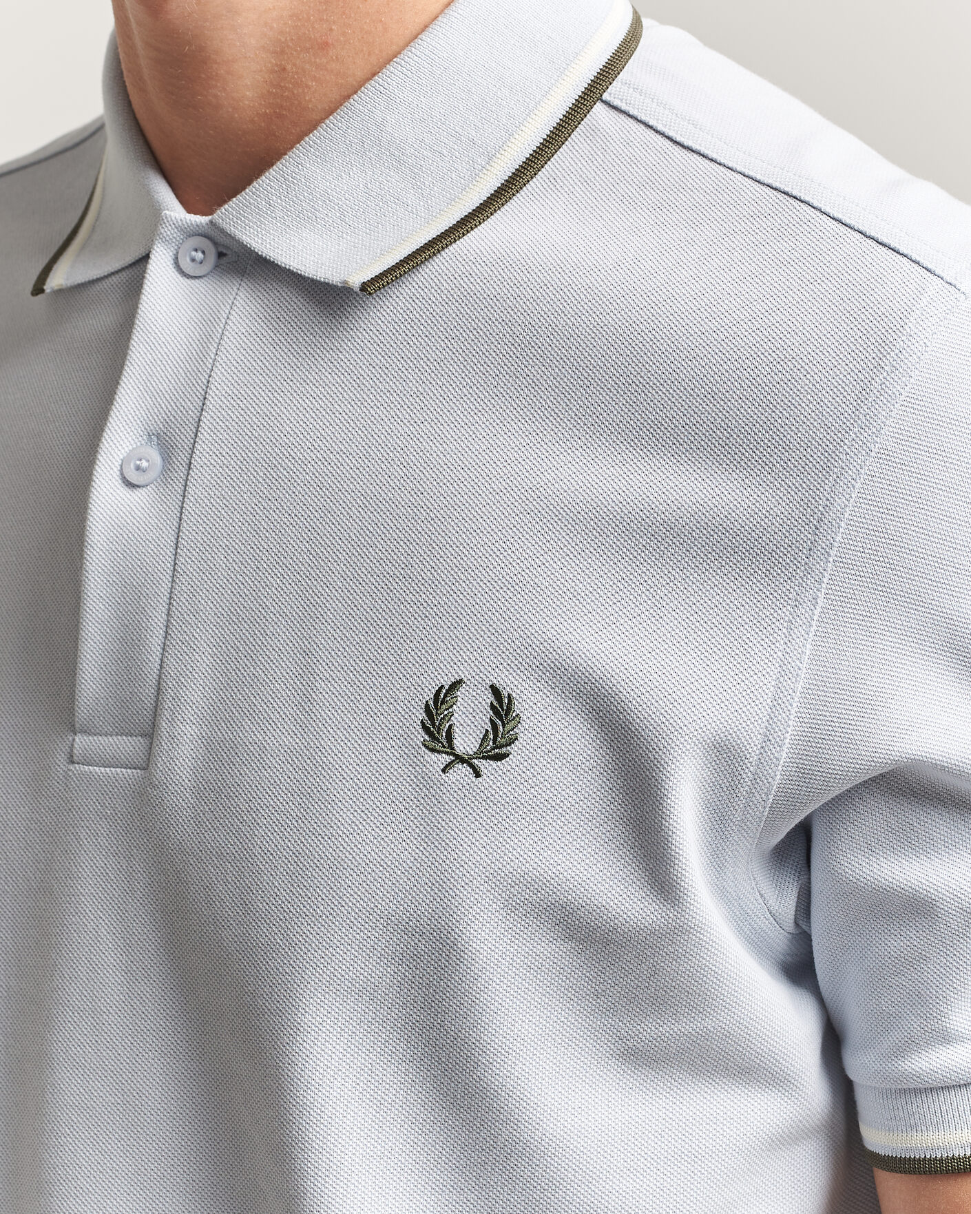 Homme | Polos | Fred Perry | Twin Tipped Polo Shirt Dusky Blue