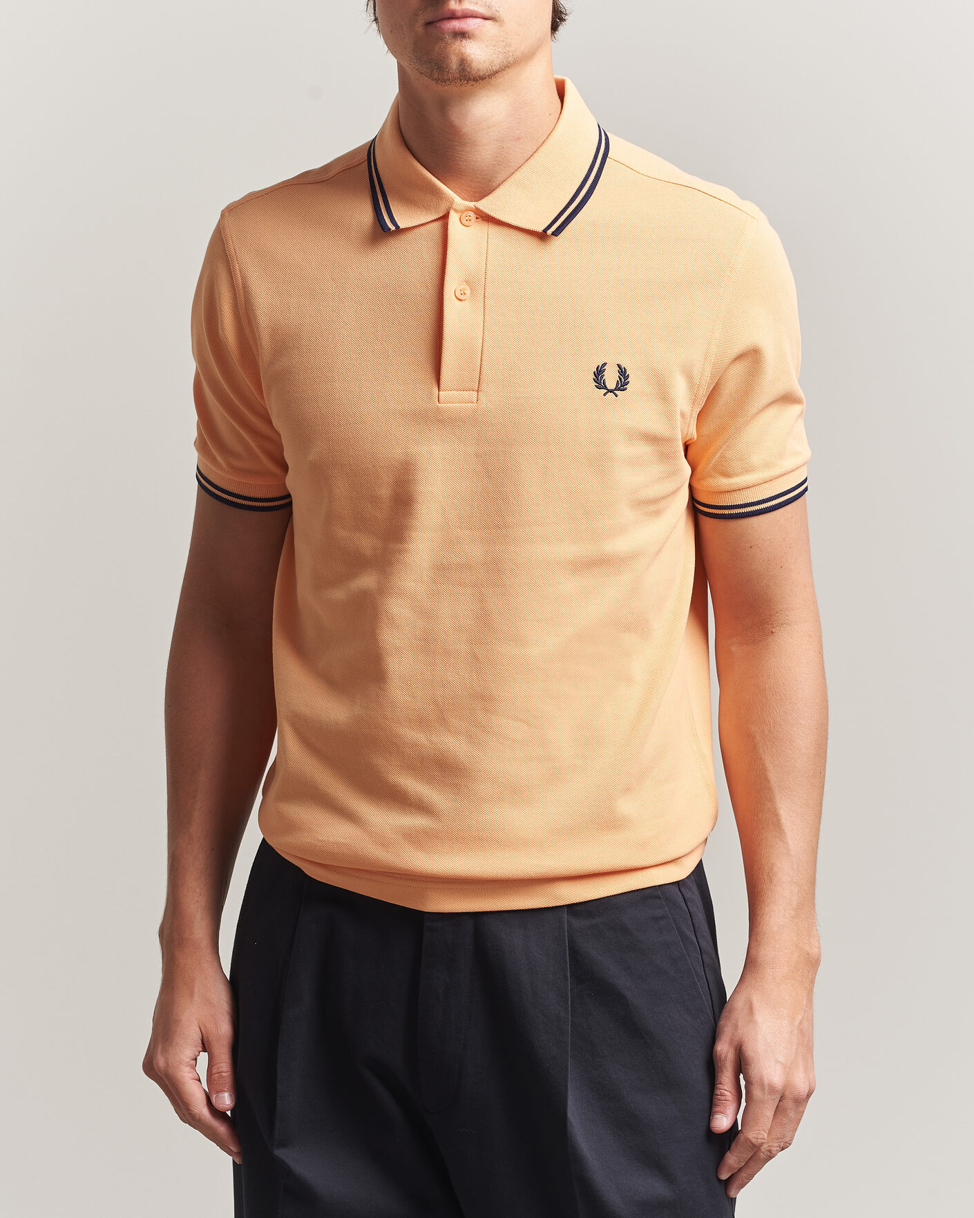 Heren | Polo's | Fred Perry | Twin Tipped Polo Shirt Peach