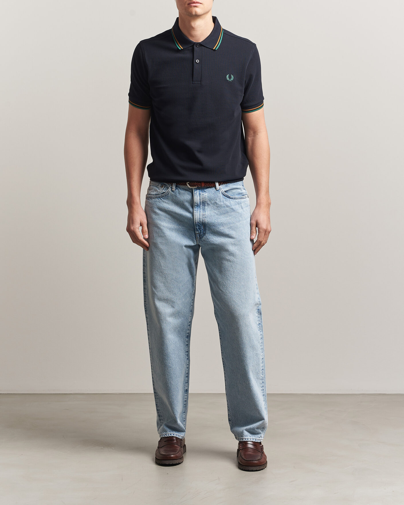 Heren | Polo's | Fred Perry | Twin Tipped Polo Shirt Navy