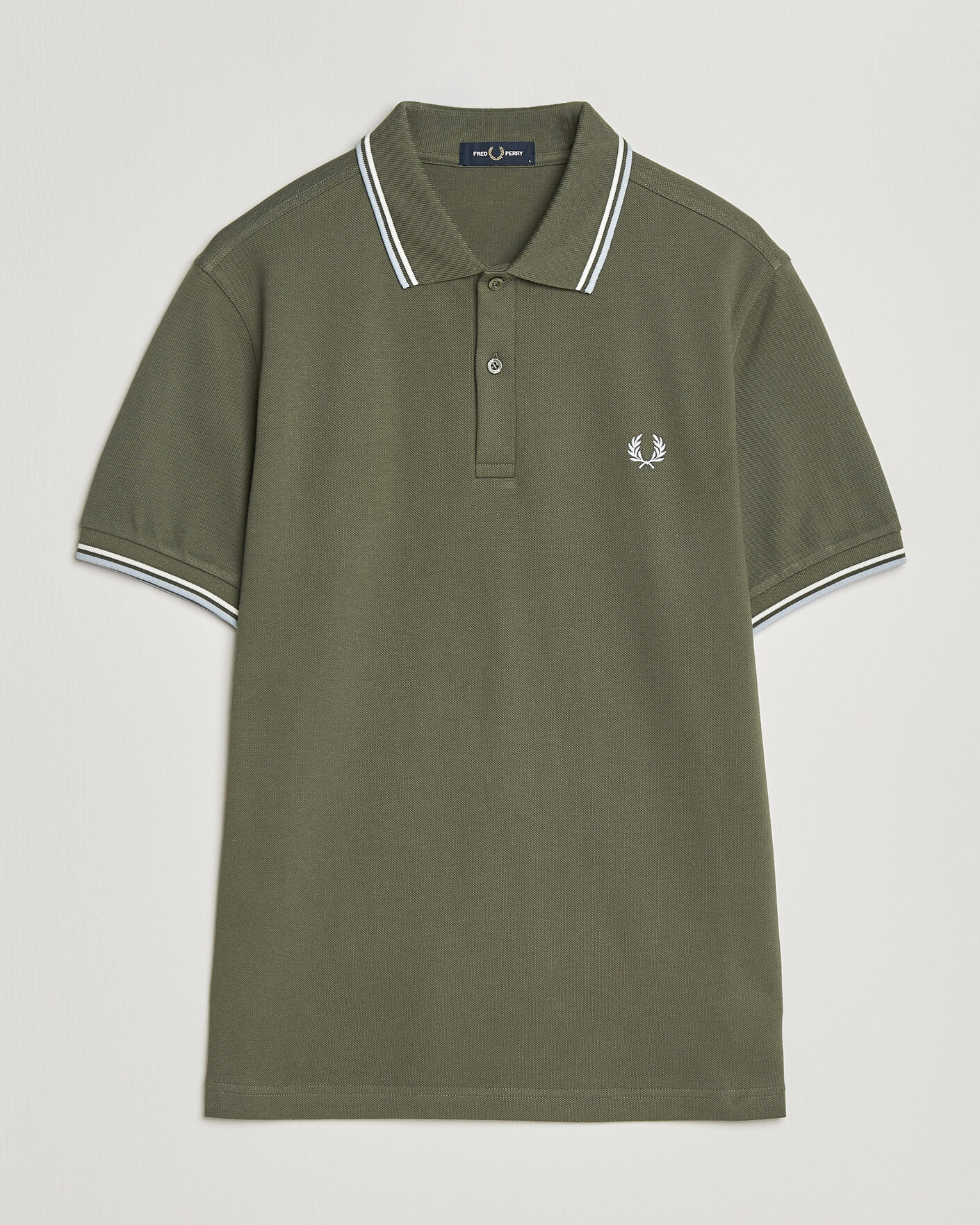Heren | Polo's | Fred Perry | Twin Tipped Polo Shirt Laurel Wreath Green