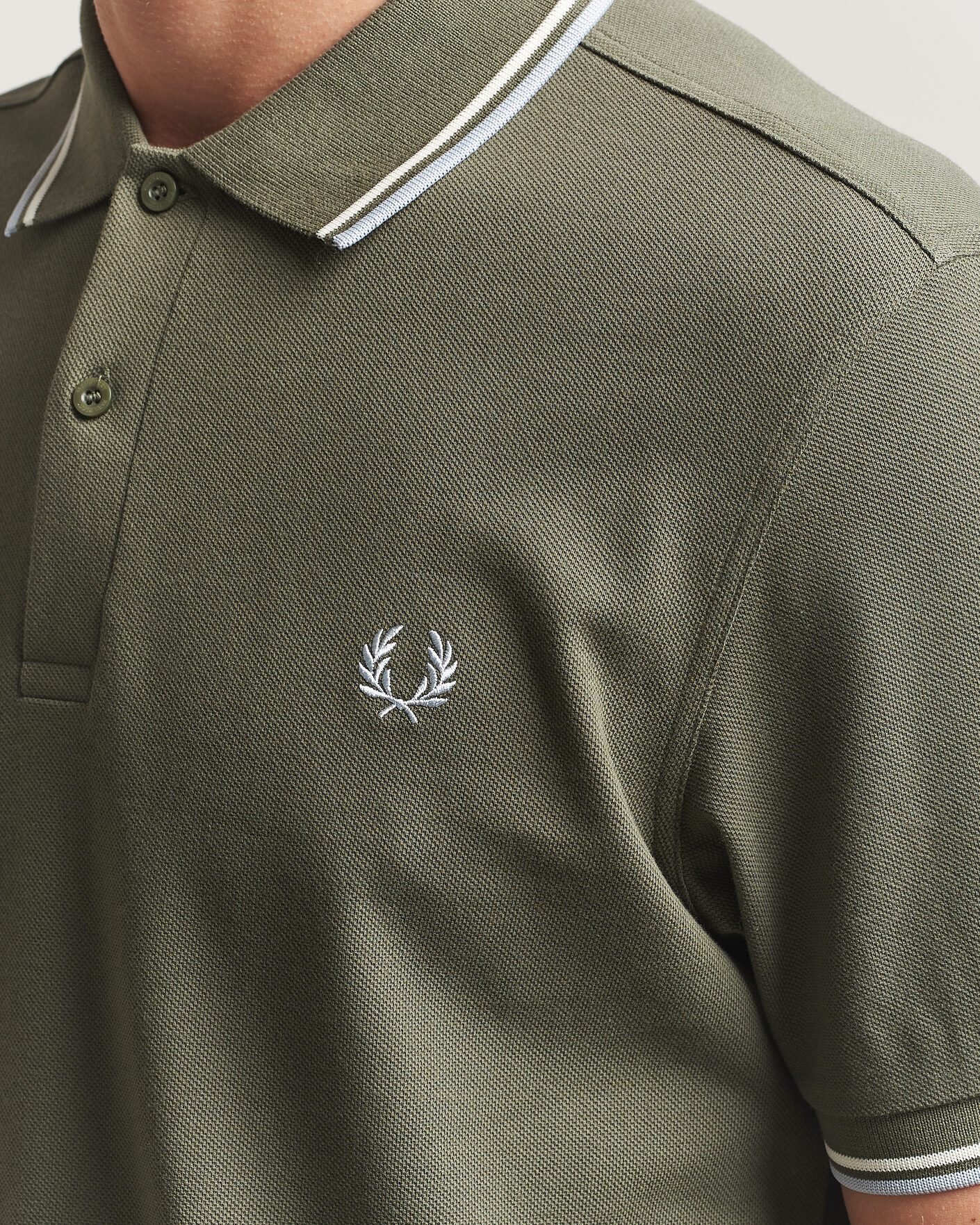 Heren | Polo's | Fred Perry | Twin Tipped Polo Shirt Laurel Wreath Green