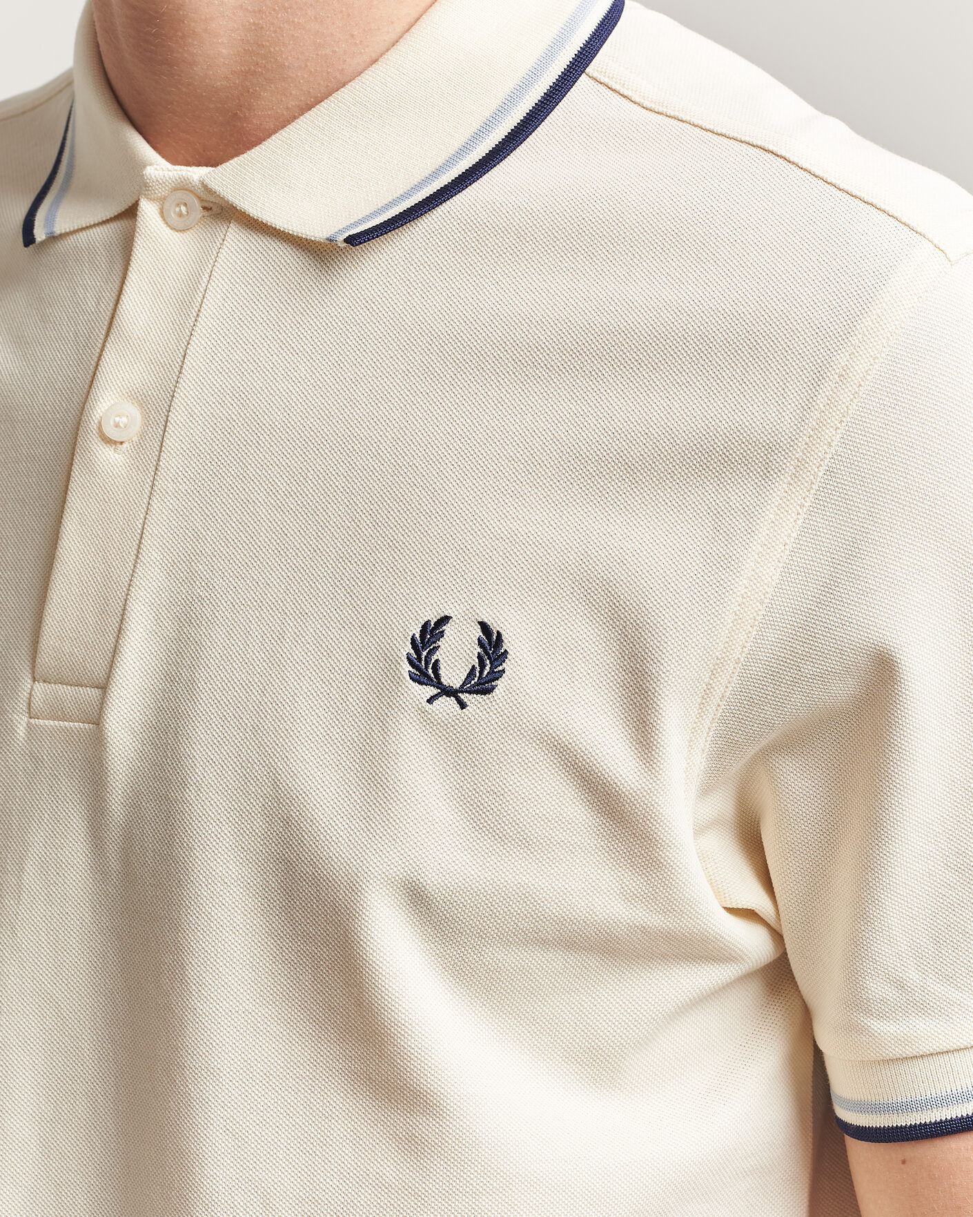 Heren | Polo's | Fred Perry | Twin Tipped Polo Shirt Ecru