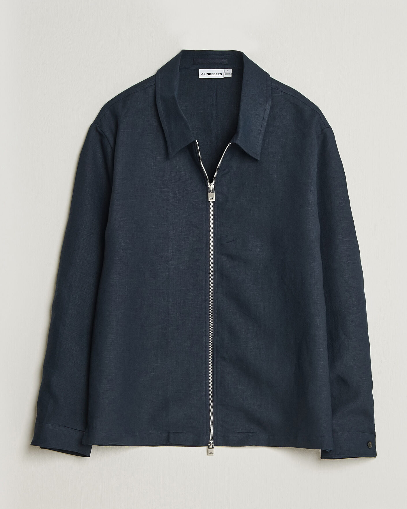 Homme | Chemises | J.Lindeberg | Julius Drape Linen Overshirt Navy