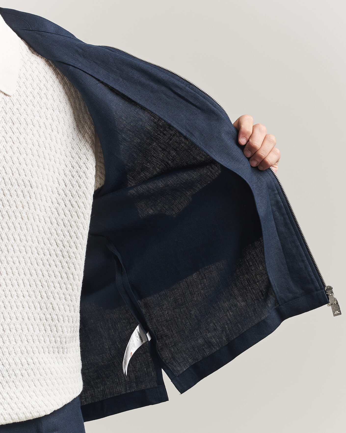 Homme | Chemises | J.Lindeberg | Julius Drape Linen Overshirt Navy