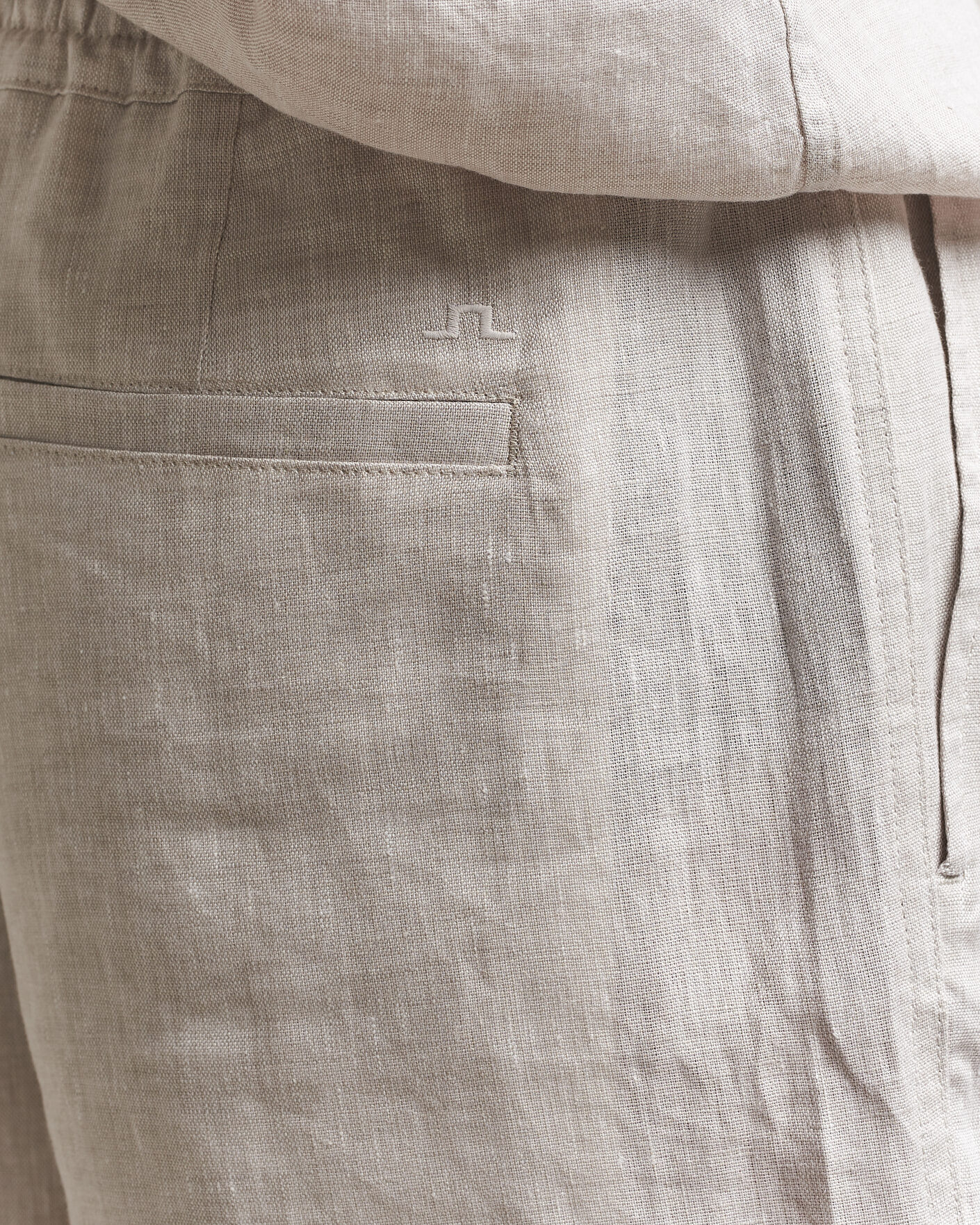 Homme | Shorts | J.Lindeberg | Joff Linen Drawstring Shorts Moonbeam