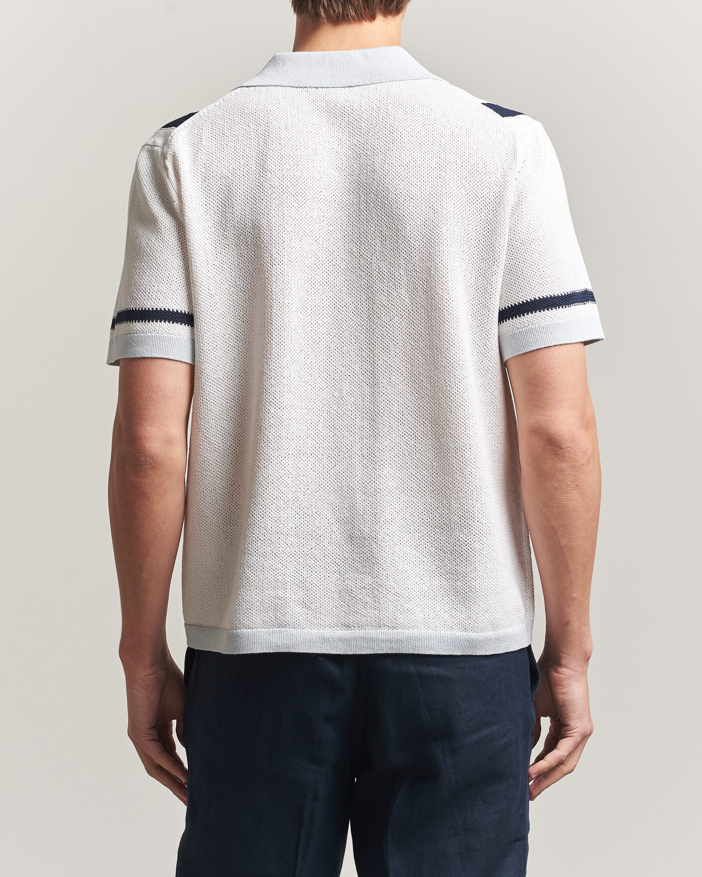 Heren | Overhemden | J.Lindeberg | Remus Knitted Resort Shirt Skywriting