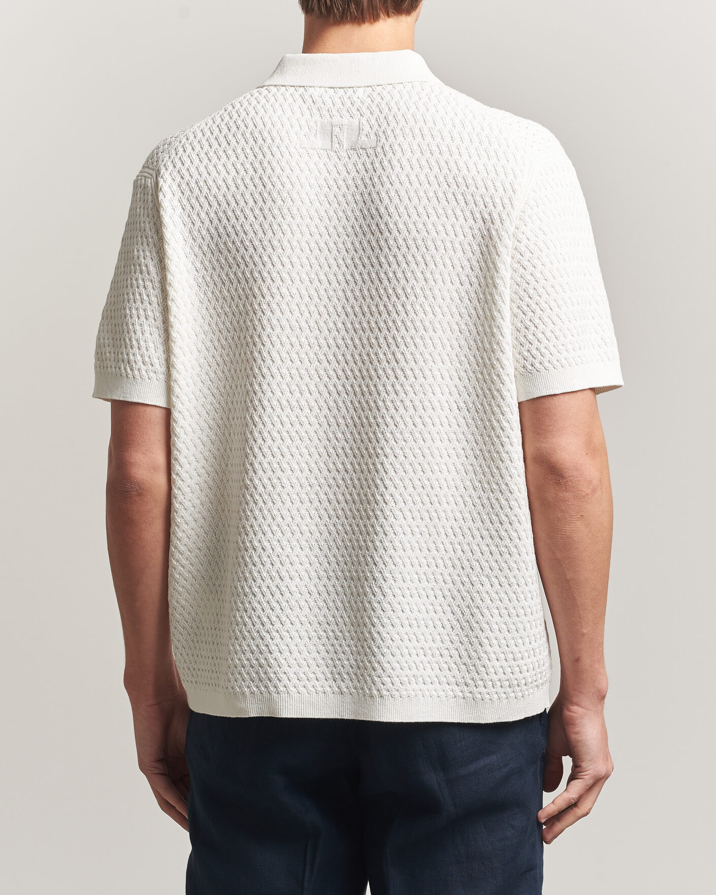 Homme | Polos | J.Lindeberg | Jacques Structured Knitted Polo Tofu