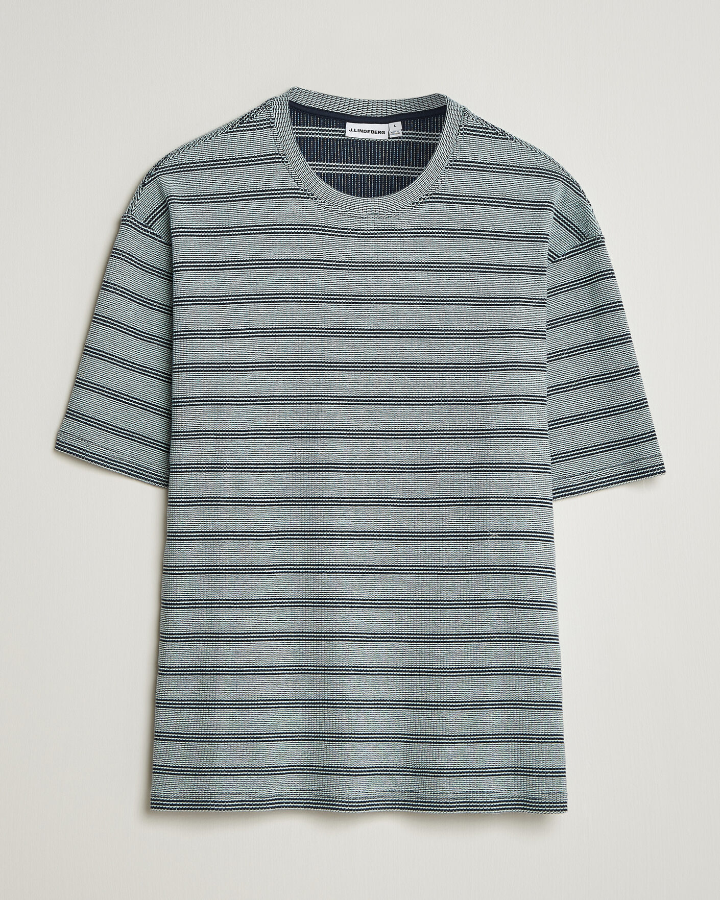 Homme | T-shirts | J.Lindeberg | Jose Jacquard T-Shirt Estate Blue