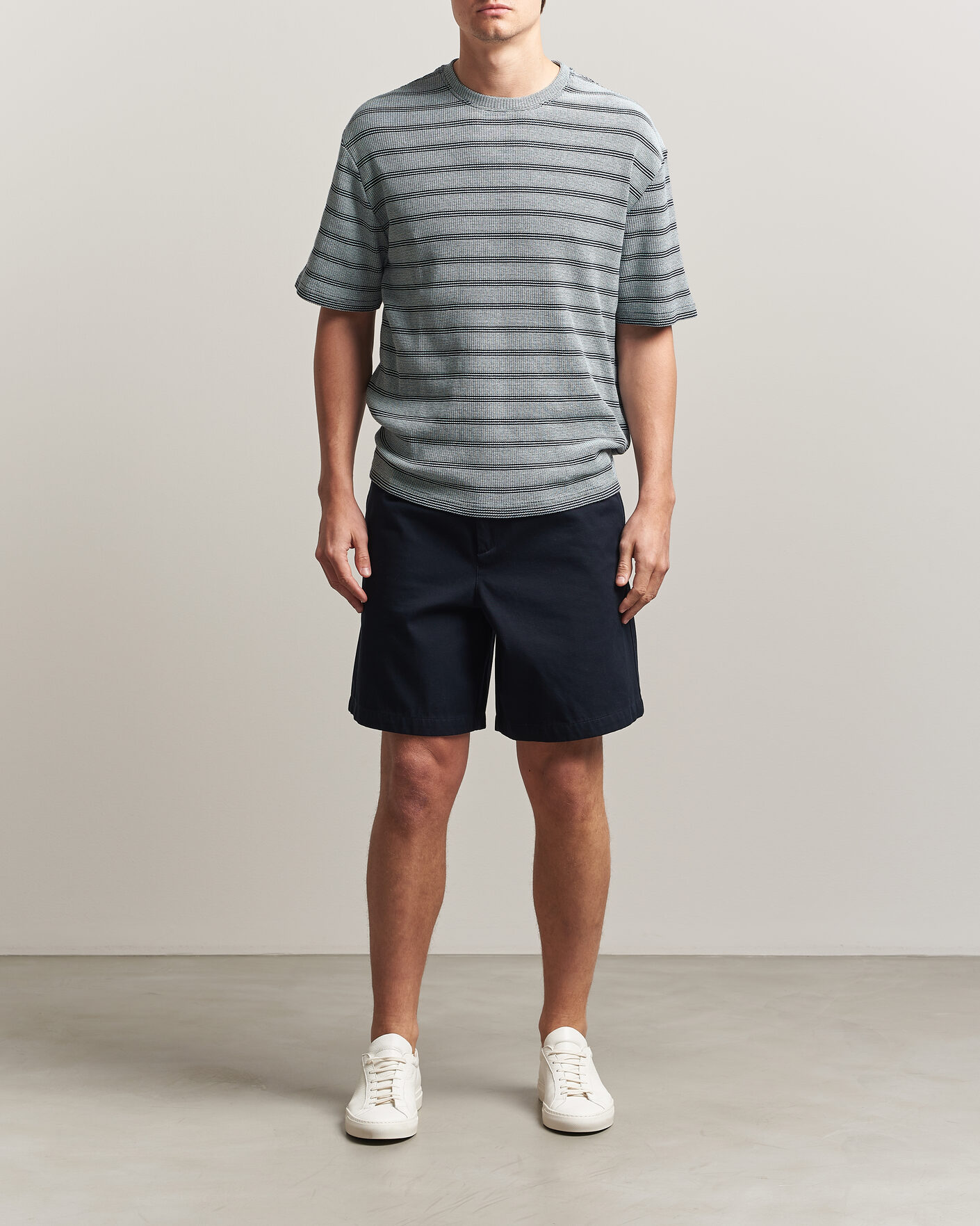 Homme | T-shirts | J.Lindeberg | Jose Jacquard T-Shirt Estate Blue