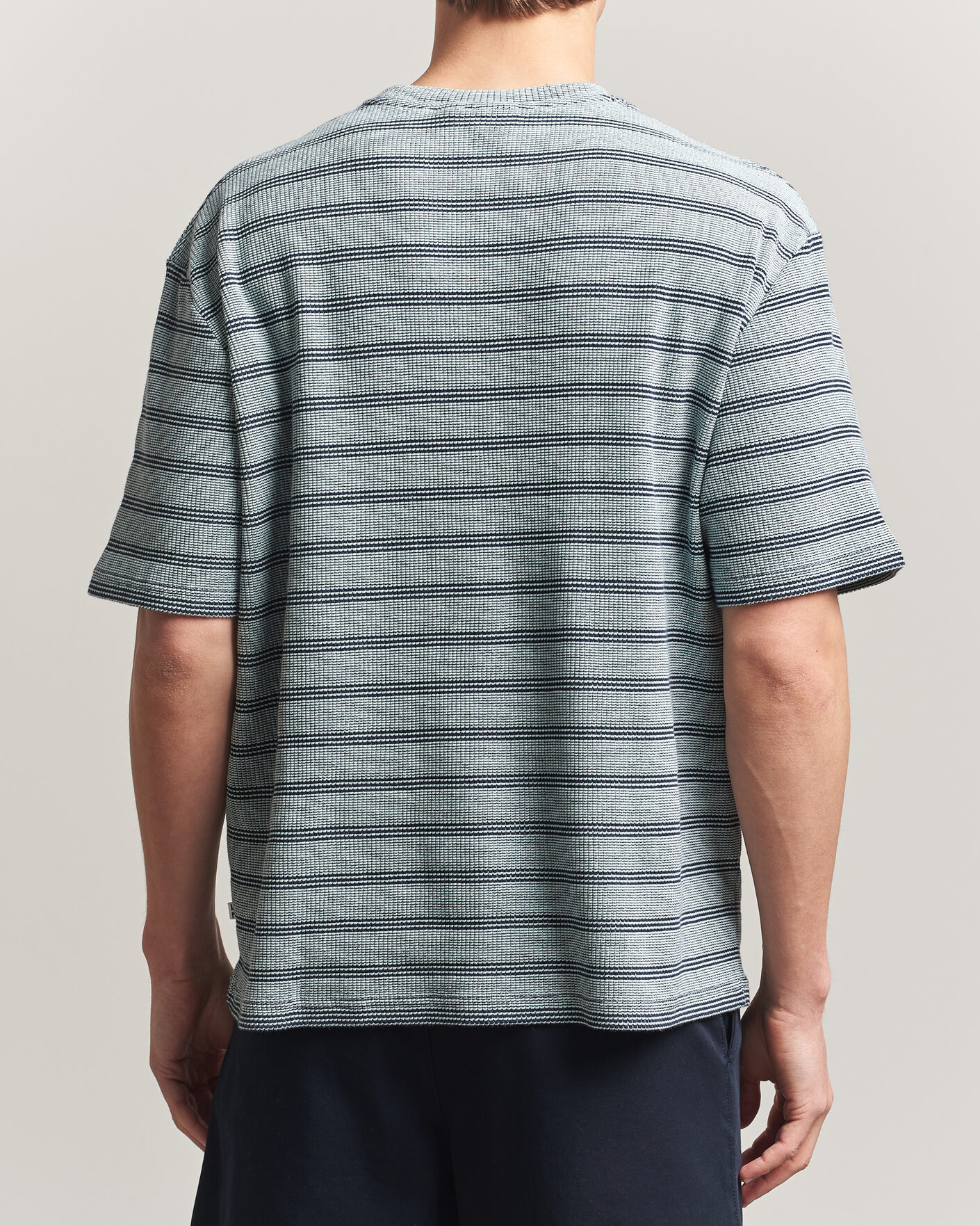 Homme | T-shirts | J.Lindeberg | Jose Jacquard T-Shirt Estate Blue