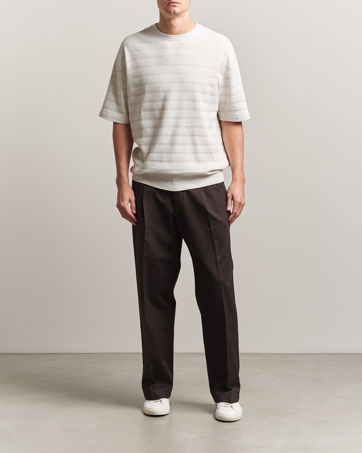 Heren | T-shirts | J.Lindeberg | Jose Jacquard T-Shirt Moonbeam