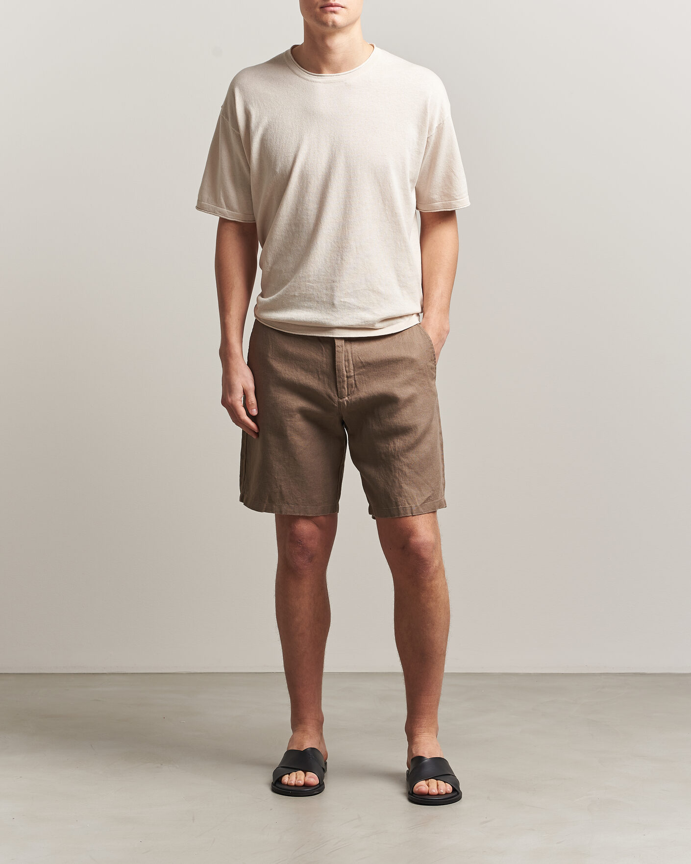 Heren | Korte broek | NN07 | Aden Linen Shorts Clay Mirage