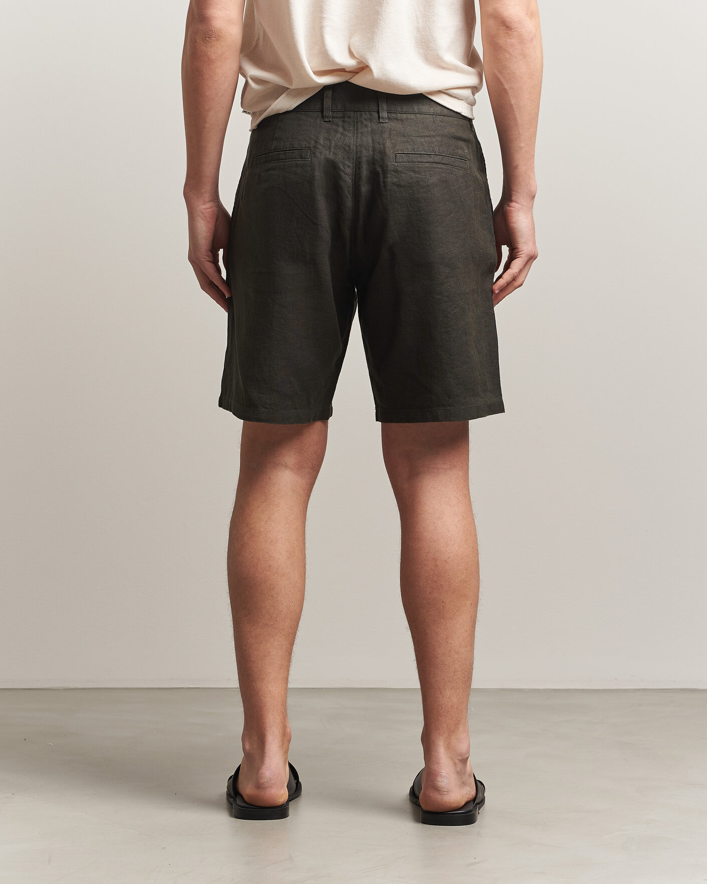 Homme | Shorts | NN07 | Aden Linen Shorts Dark Army