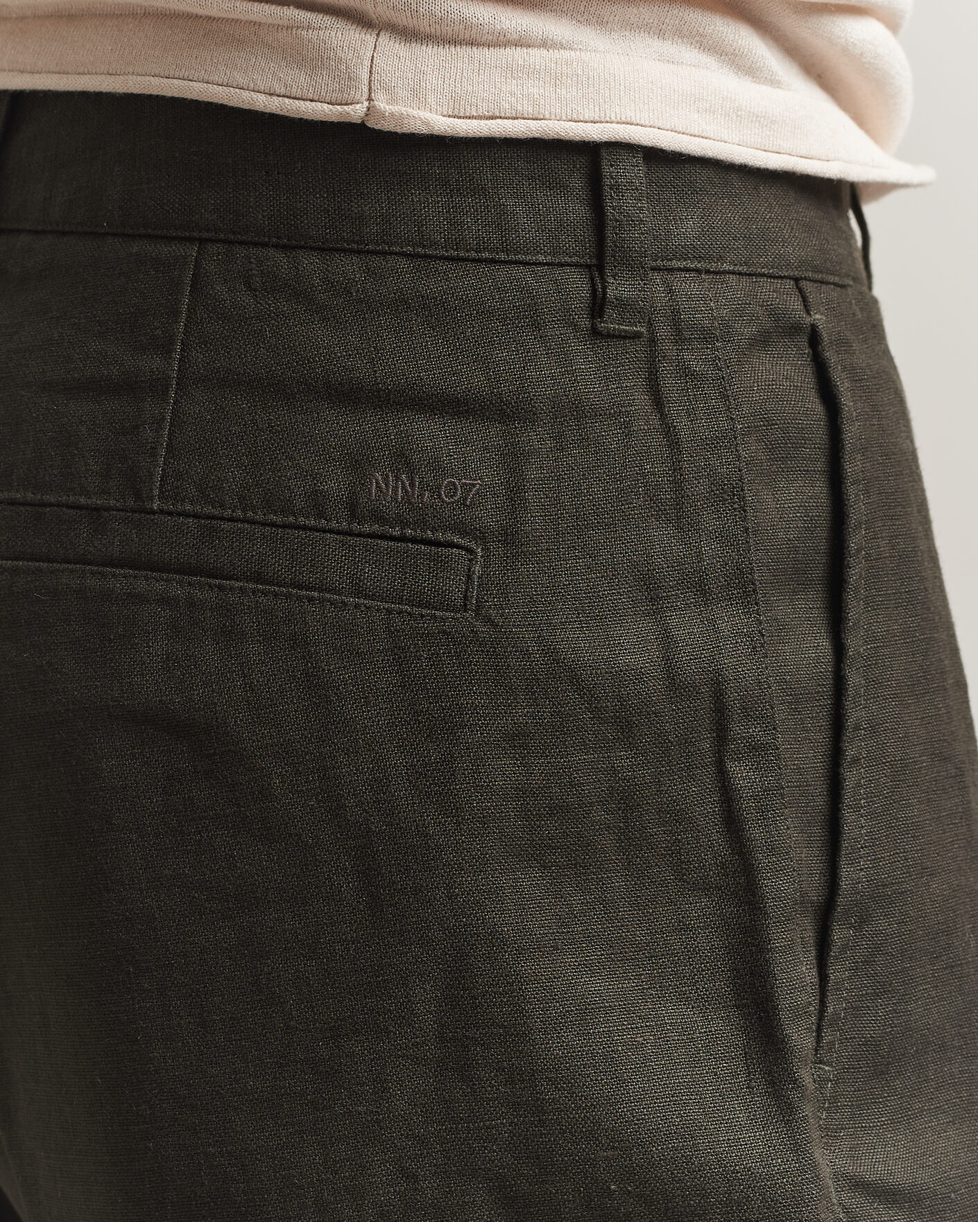Homme | Shorts | NN07 | Aden Linen Shorts Dark Army
