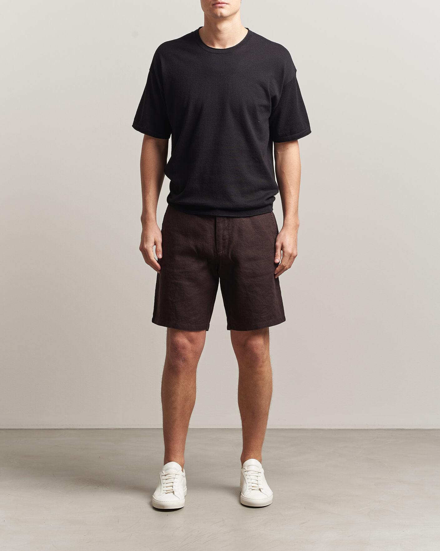 Homme | Shorts | NN07 | Aden Linen Shorts Dusky Port