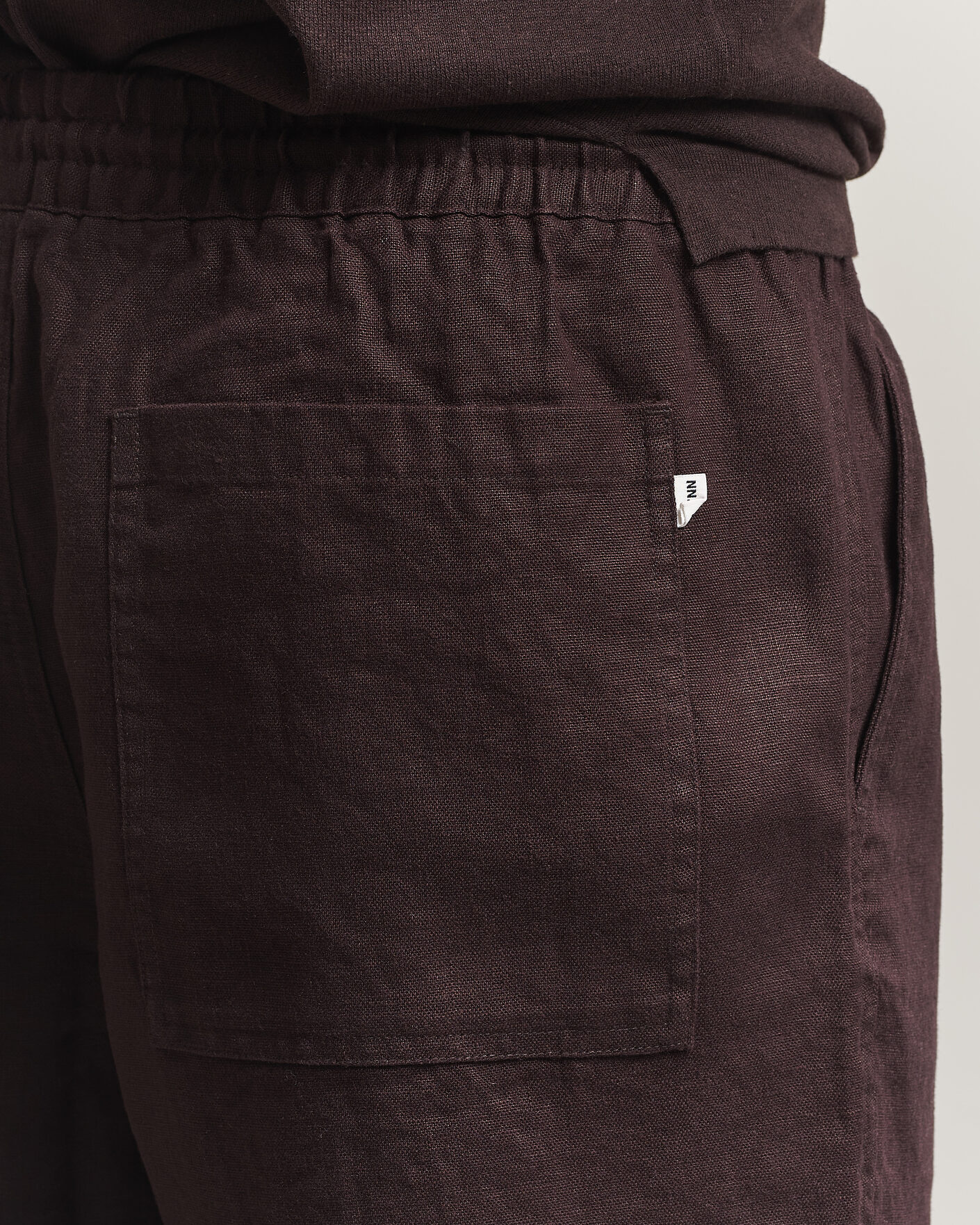 Heren | Korte broek | NN07 | Gregor Linen Drawstring Shorts Dusky Port