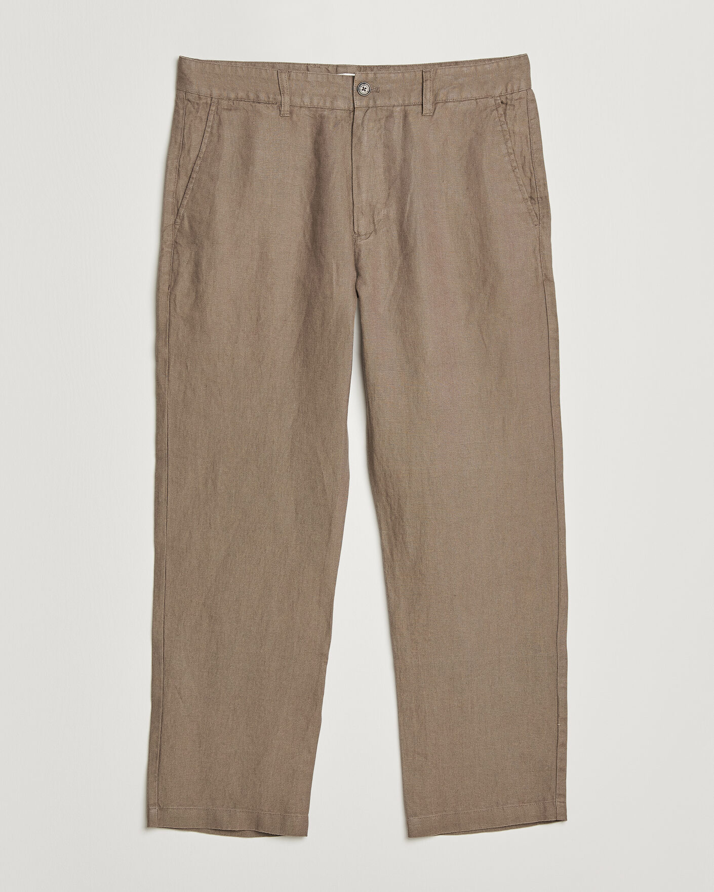 Heren | Broeken | NN07 | Aden Regular Fit Linen Trousers Clay Mirage