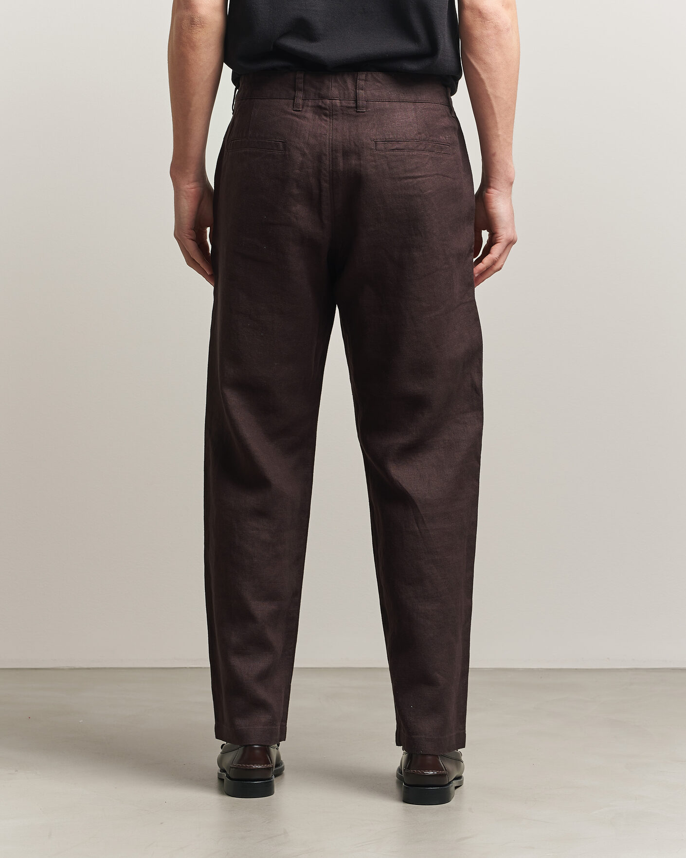 Homme | Pantalons | NN07 | Aden Regular Fit Linen Trousers Dusky Port