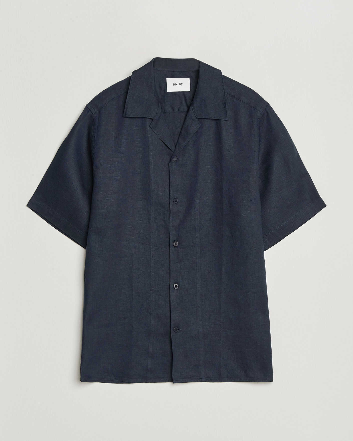 Heren | Overhemden | NN07 | Julio Linen Resort Shirt Navy Blue