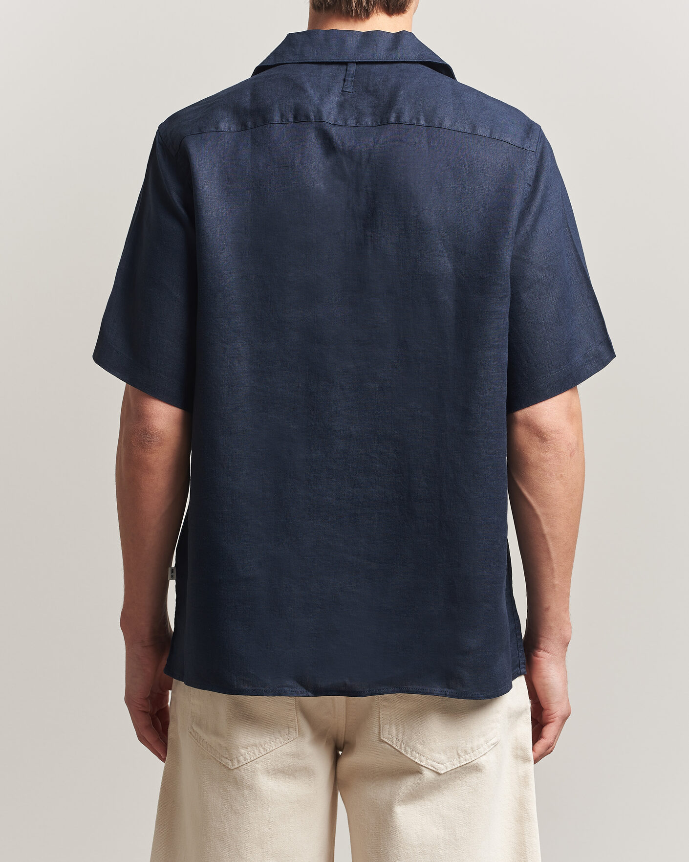 Heren | Overhemden | NN07 | Julio Linen Resort Shirt Navy Blue