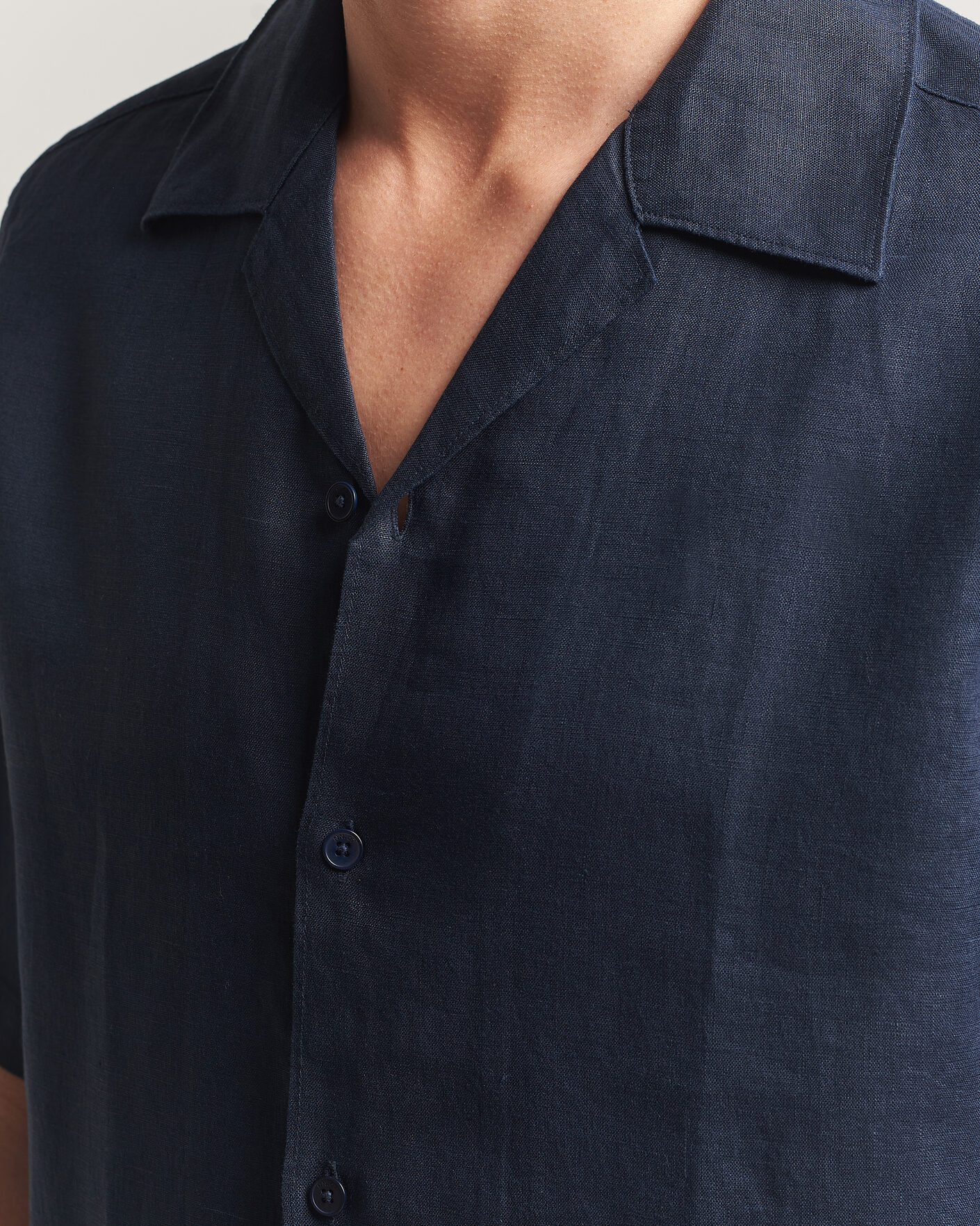 Heren | Overhemden | NN07 | Julio Linen Resort Shirt Navy Blue