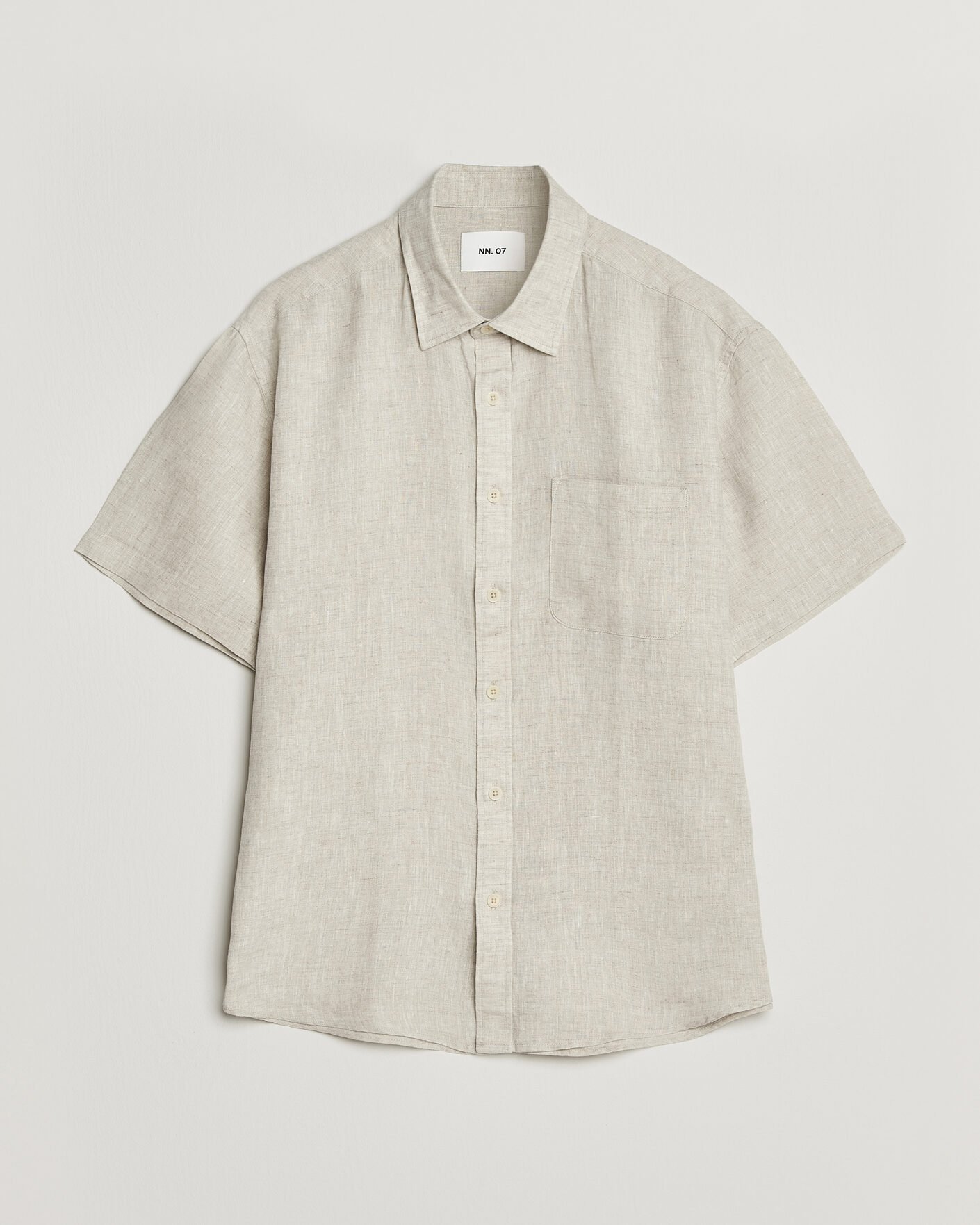 Homme | Chemises | NN07 | Deon Linen Short Sleeve Shirt Oat