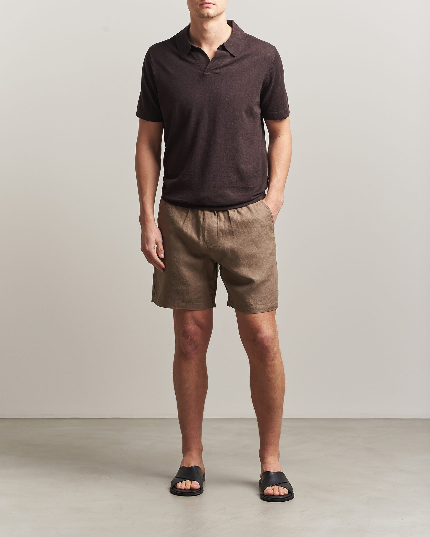 Heren | Polo's | NN07 | Ryan Cotton/Linen Polo Dusky Port