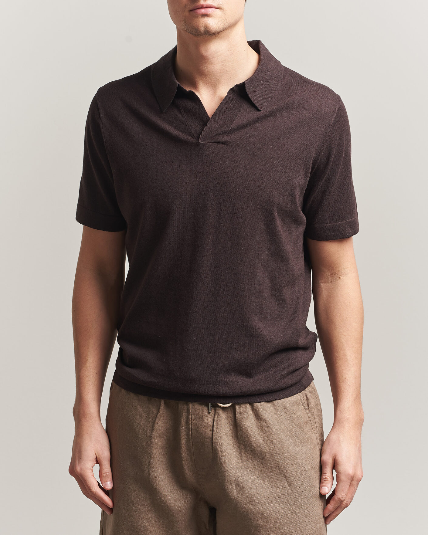 Heren | Polo's | NN07 | Ryan Cotton/Linen Polo Dusky Port
