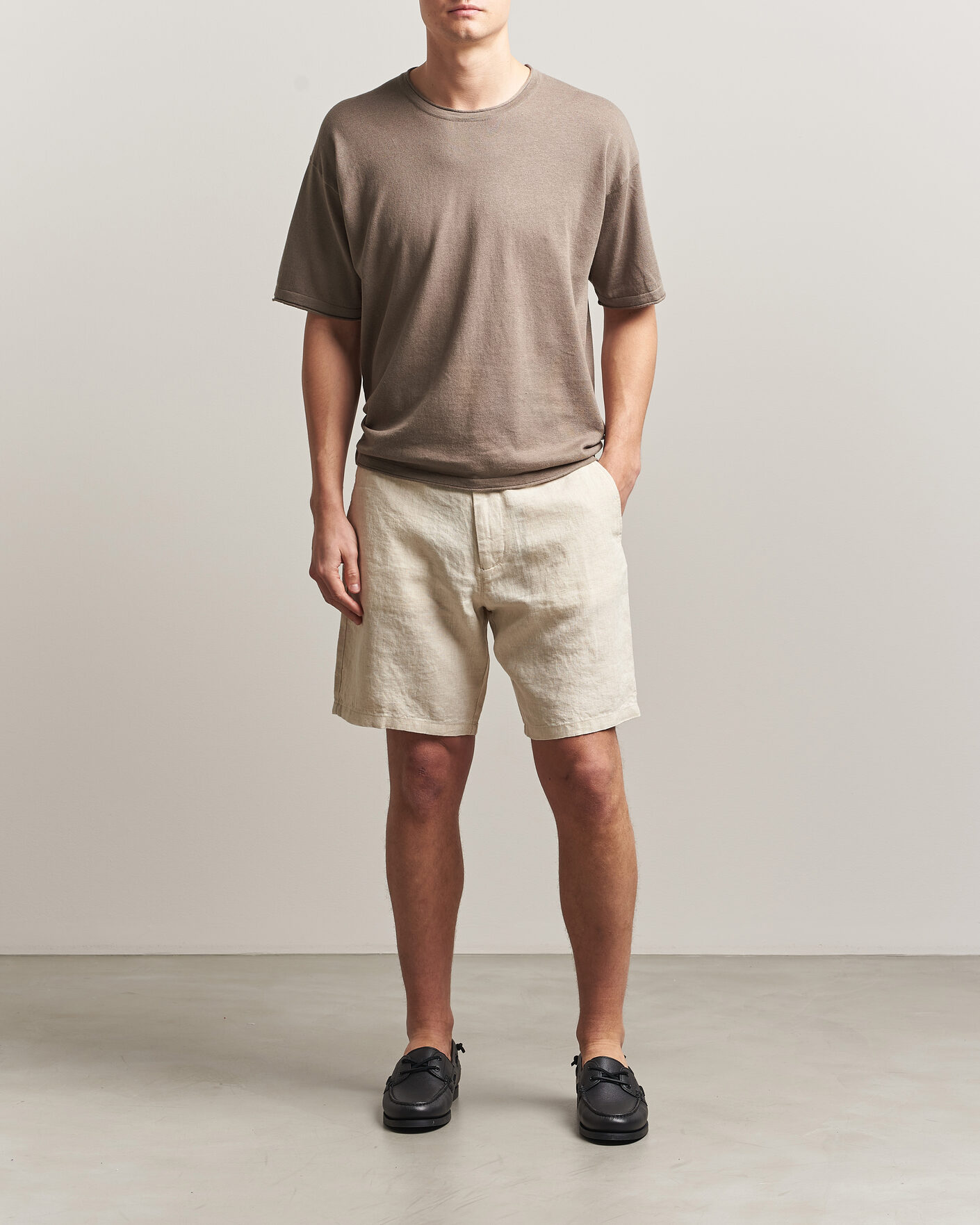 Heren | T-shirts | NN07 | Ryan Cotton/Linen T-Shirt Clay Mirage