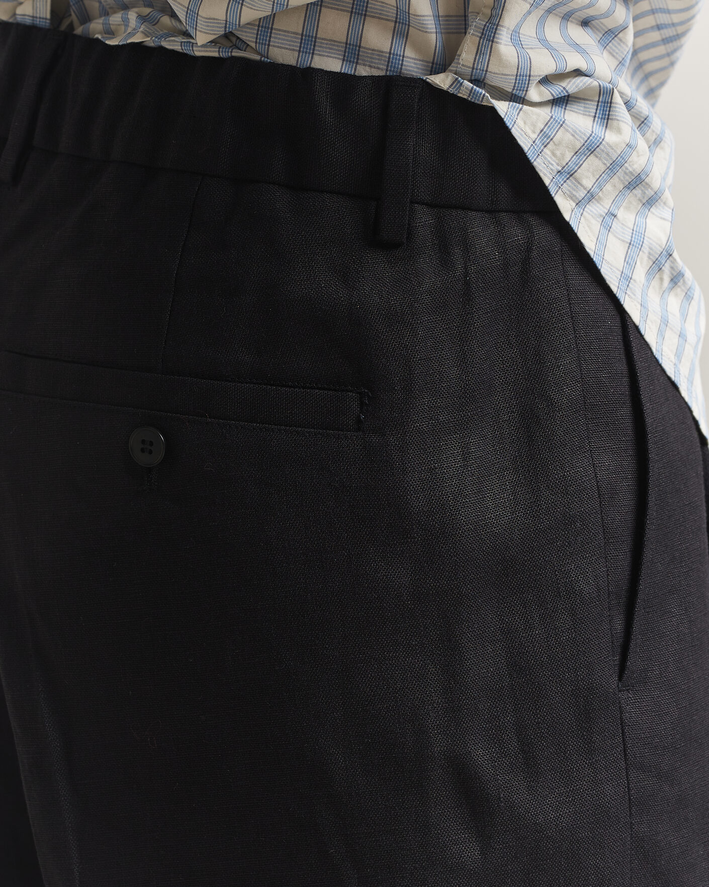 Heren | Korte broek | NN07 | Kay Relaxed Fit Linen Drawstring Shorts Black