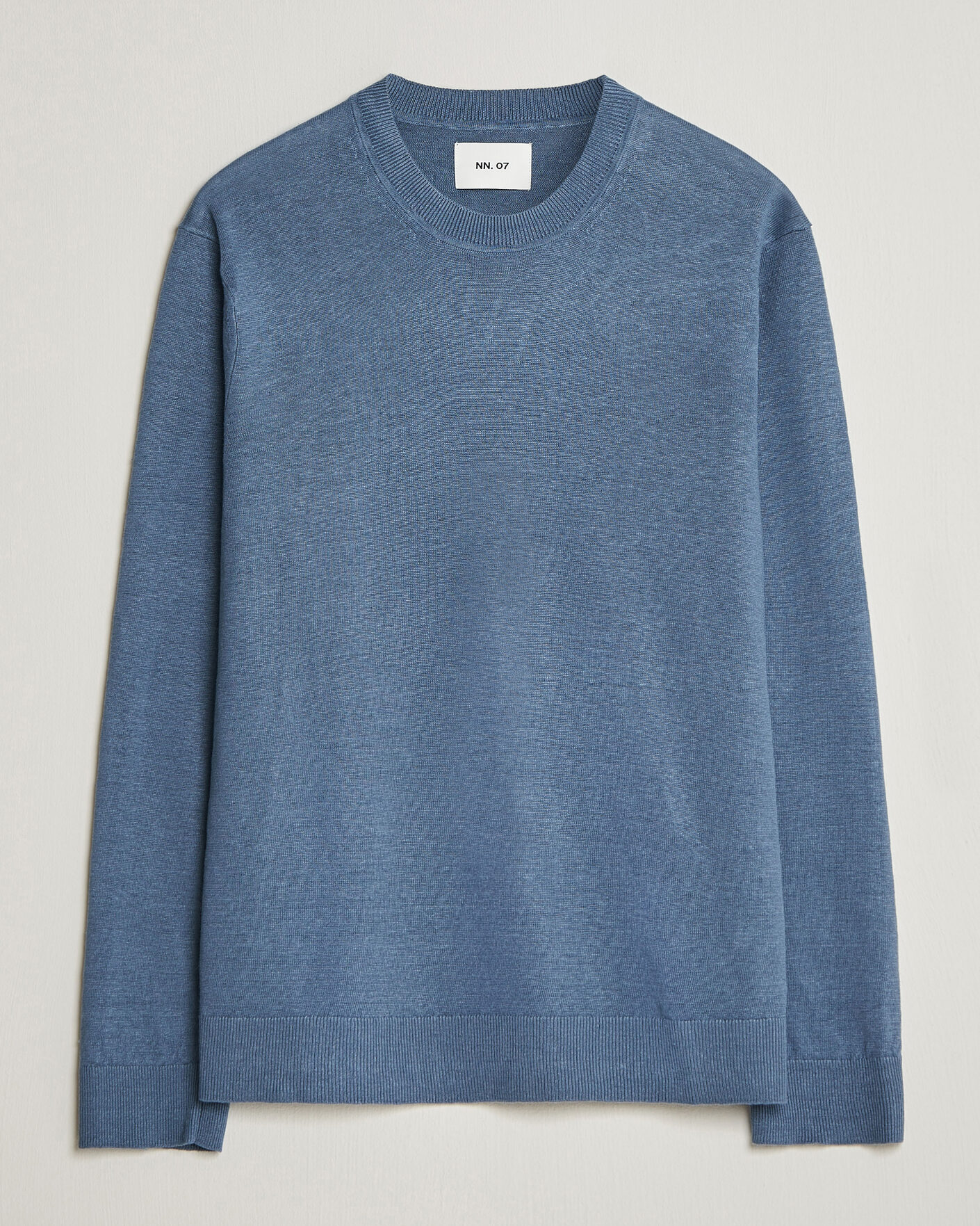 Heren | Truien | NN07 | Ted Linen Knitted Sweater Stone Blue