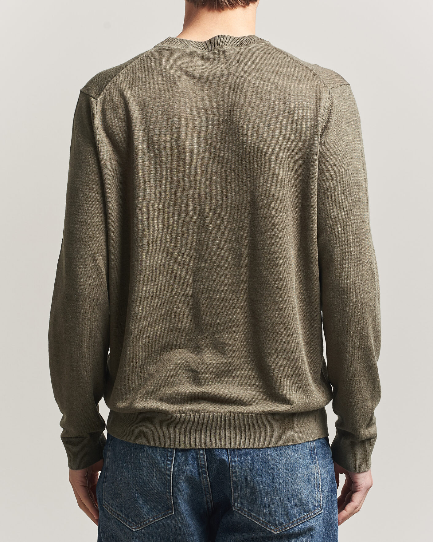 Heren | Truien | NN07 | Ted Linen Knitted Sweater Capers Green