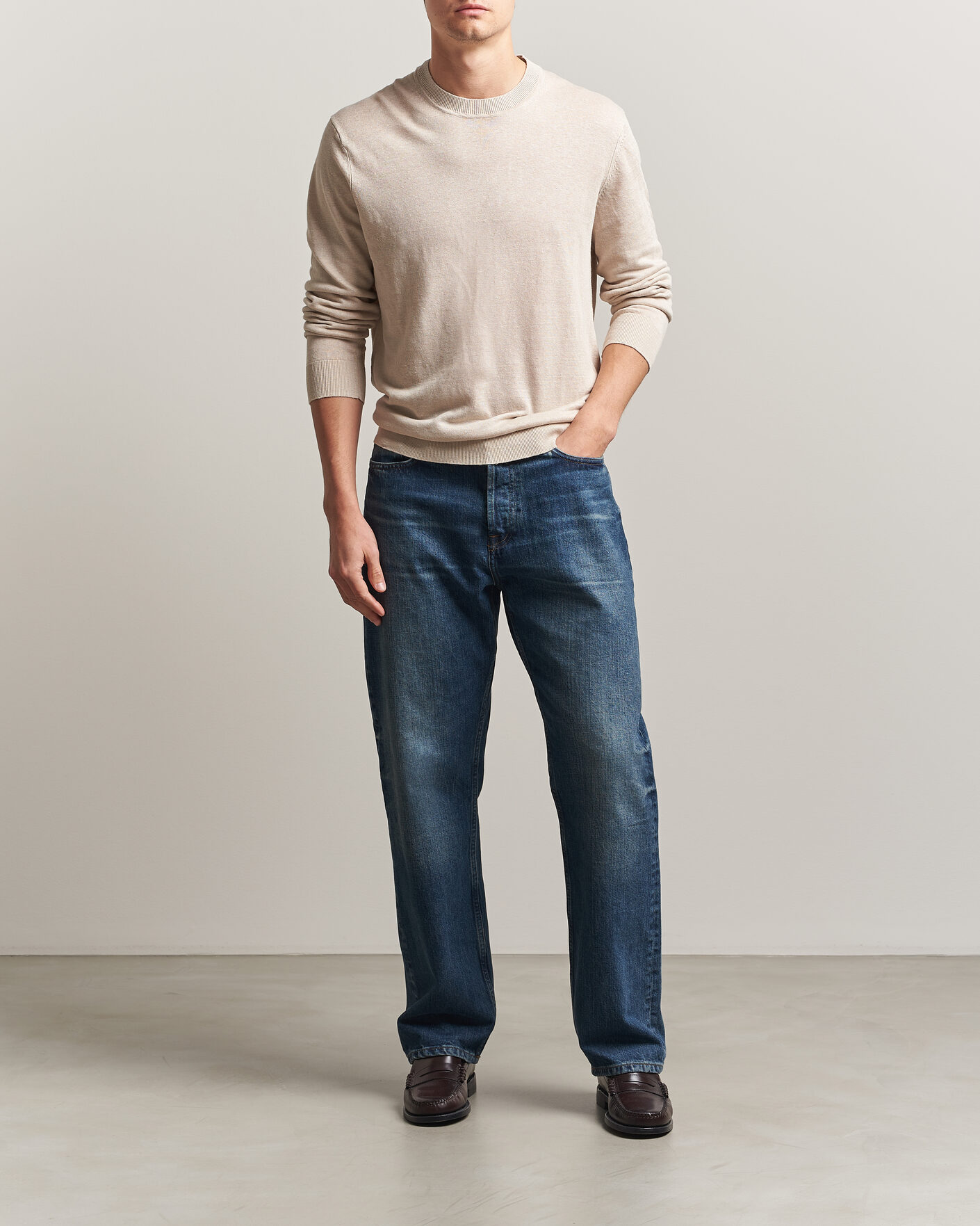 Homme | Pulls Et Tricots | NN07 | Ted Linen Knitted Sweater Oat