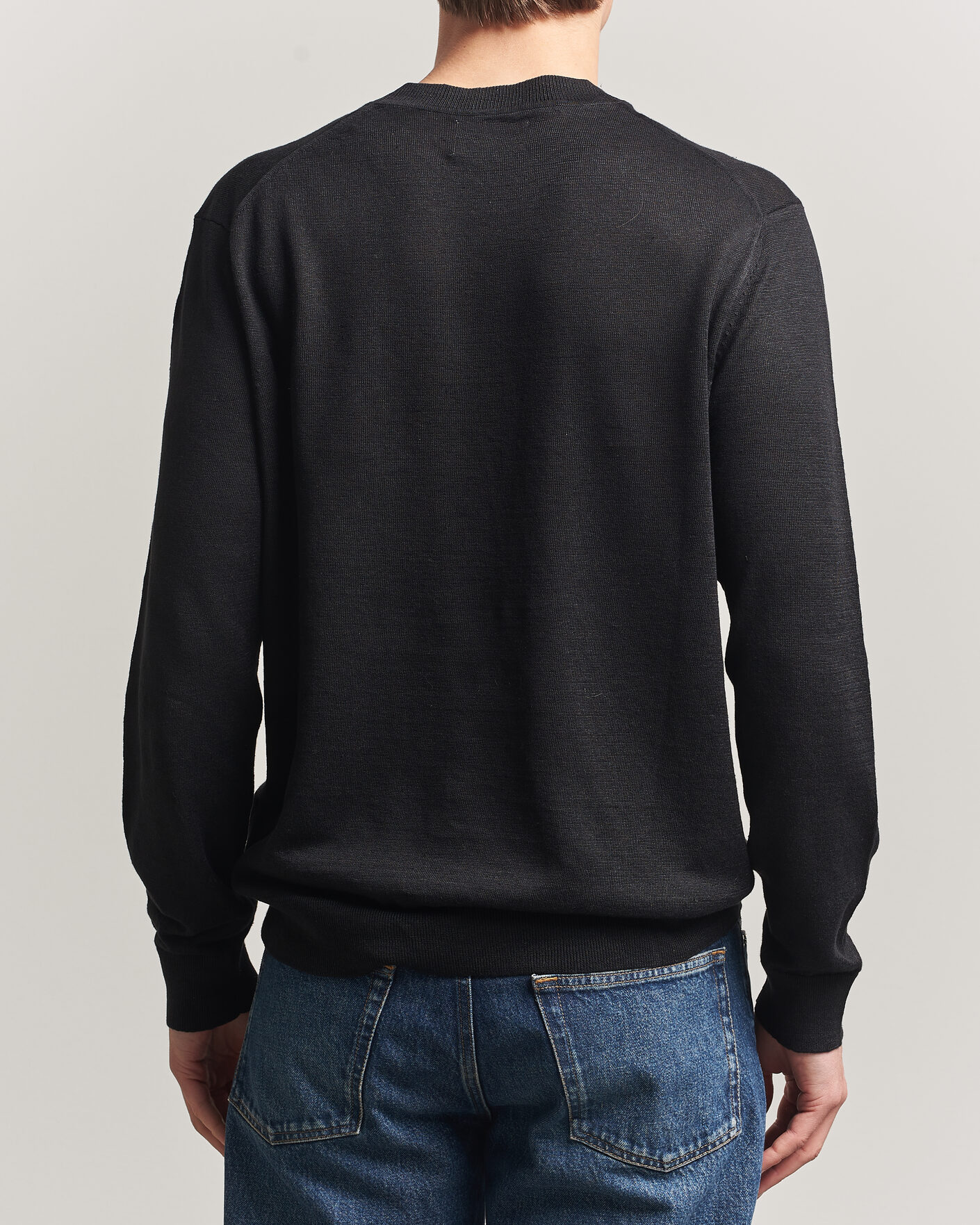 Heren | Truien | NN07 | Ted Linen Knitted Sweater Black