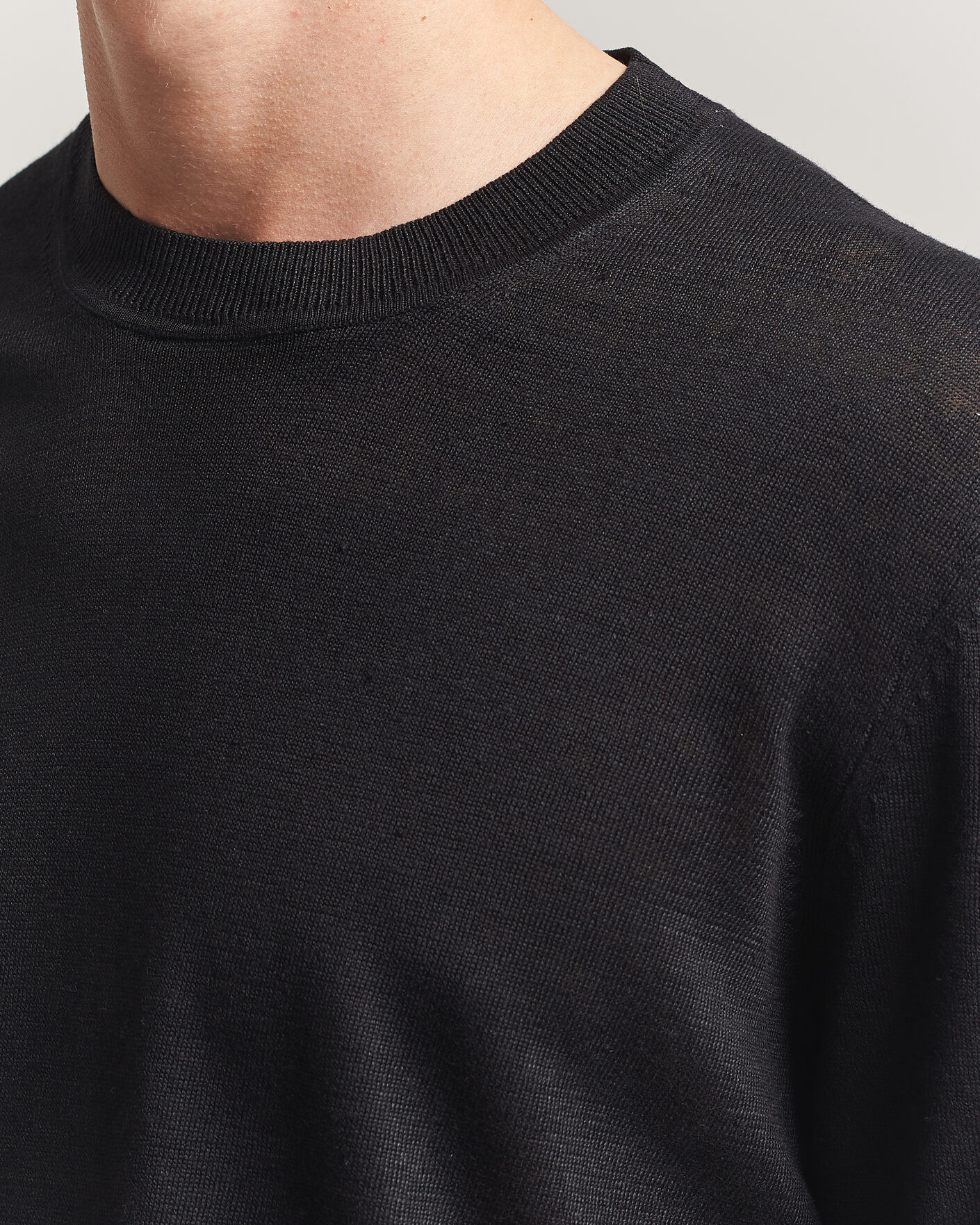 Heren | Truien | NN07 | Ted Linen Knitted Sweater Black