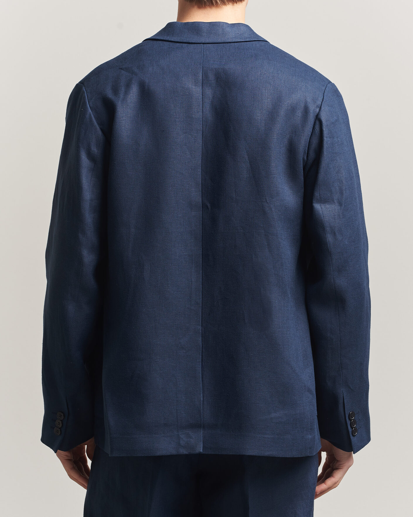 Heren | Blazers | NN07 | Jordin Linen Double Breasted Blazer Navy Blue