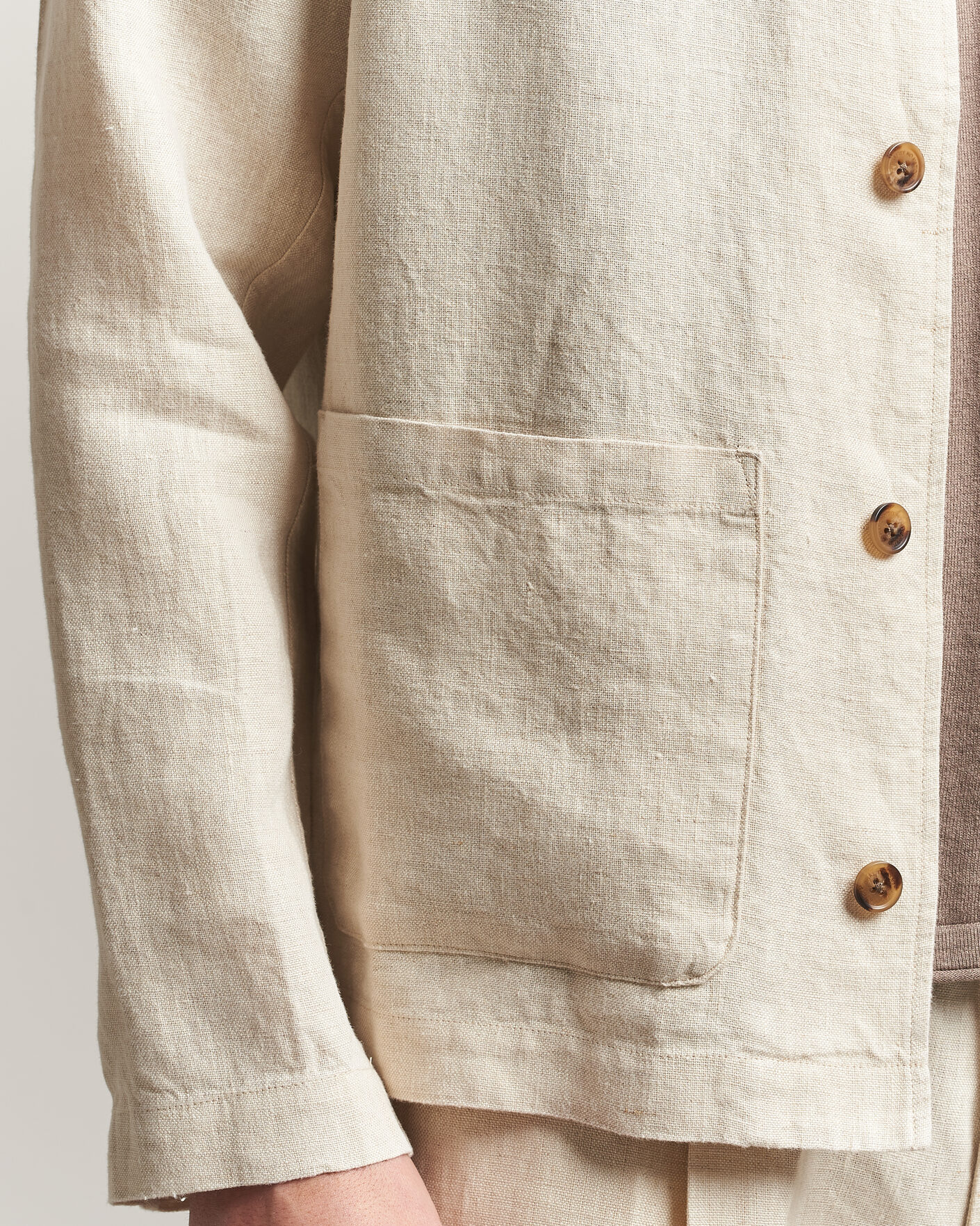 Heren | Overhemden | NN07 | Morgan Linen Overshirt Oat