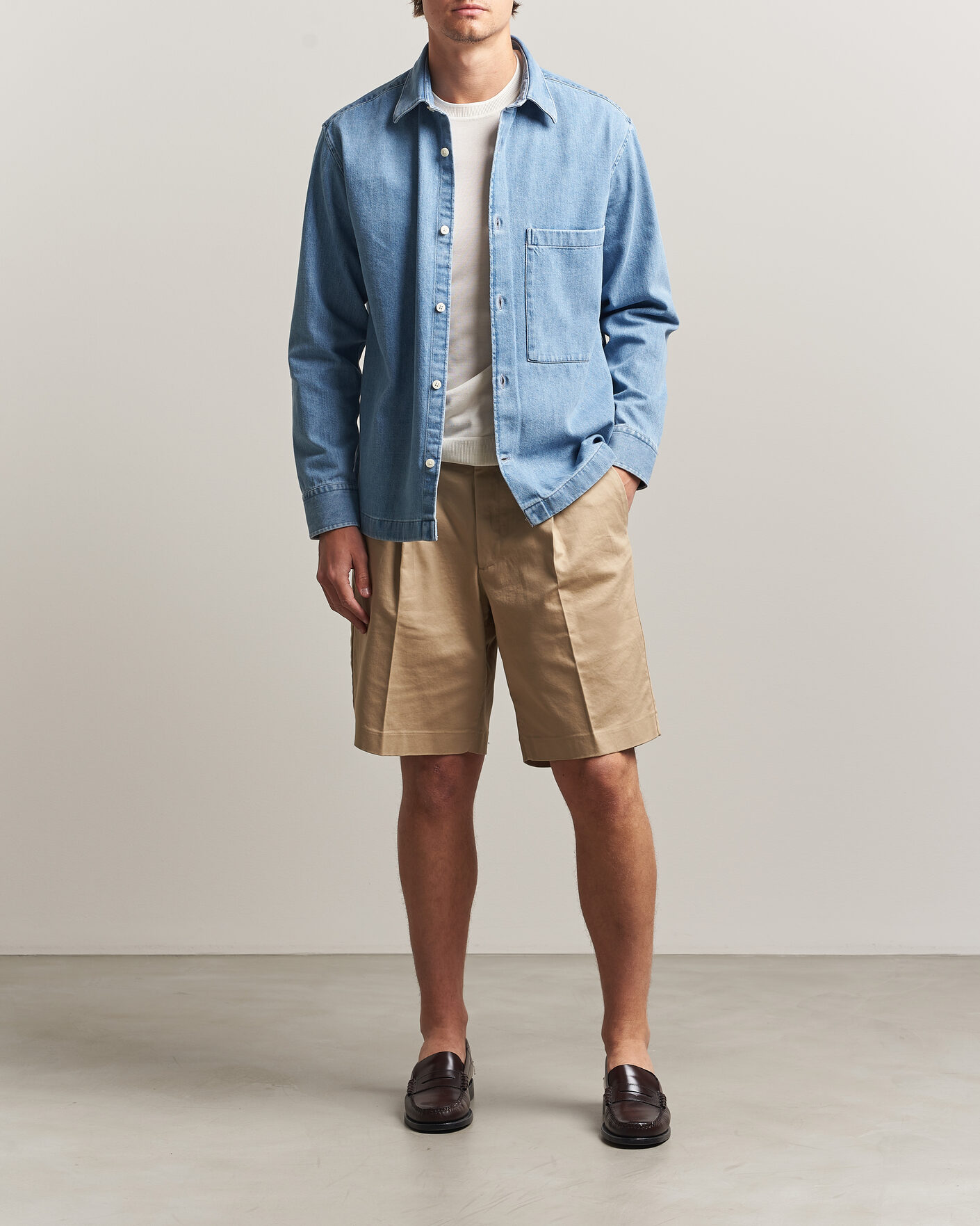 Heren | Korte broek | NN07 | Kay Relaxed Fit Cotton Drawstring Shorts Desert Khaki