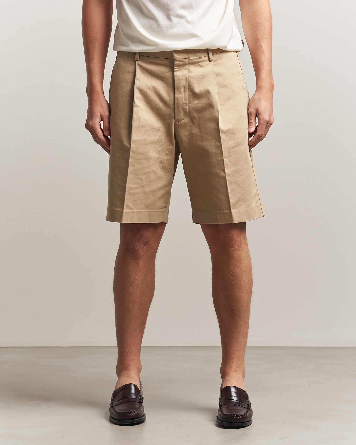 Heren | Korte broek | NN07 | Kay Relaxed Fit Cotton Drawstring Shorts Desert Khaki