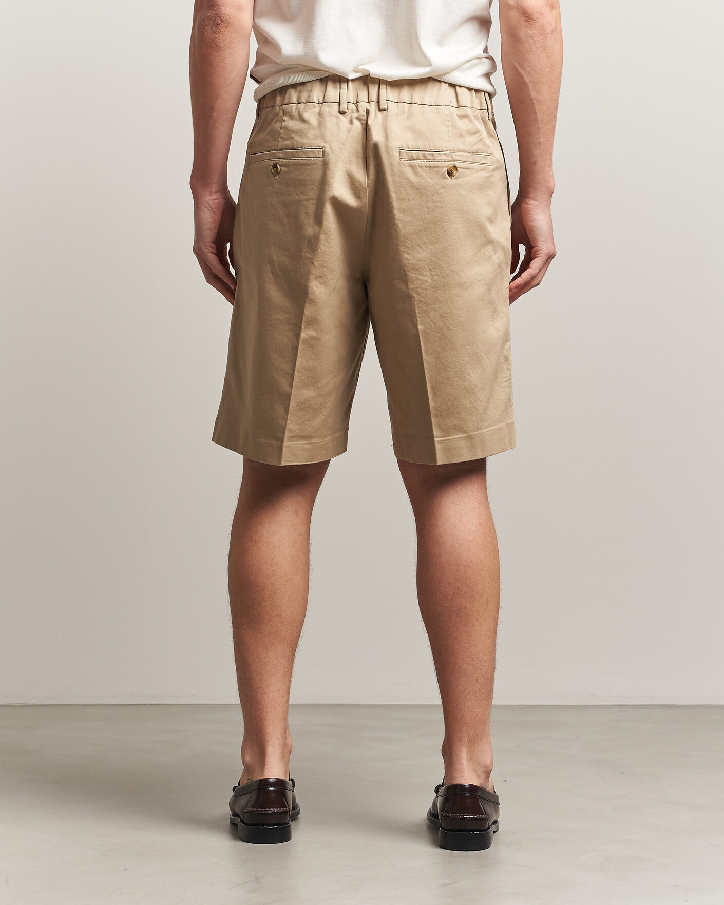Heren | Korte broek | NN07 | Kay Relaxed Fit Cotton Drawstring Shorts Desert Khaki