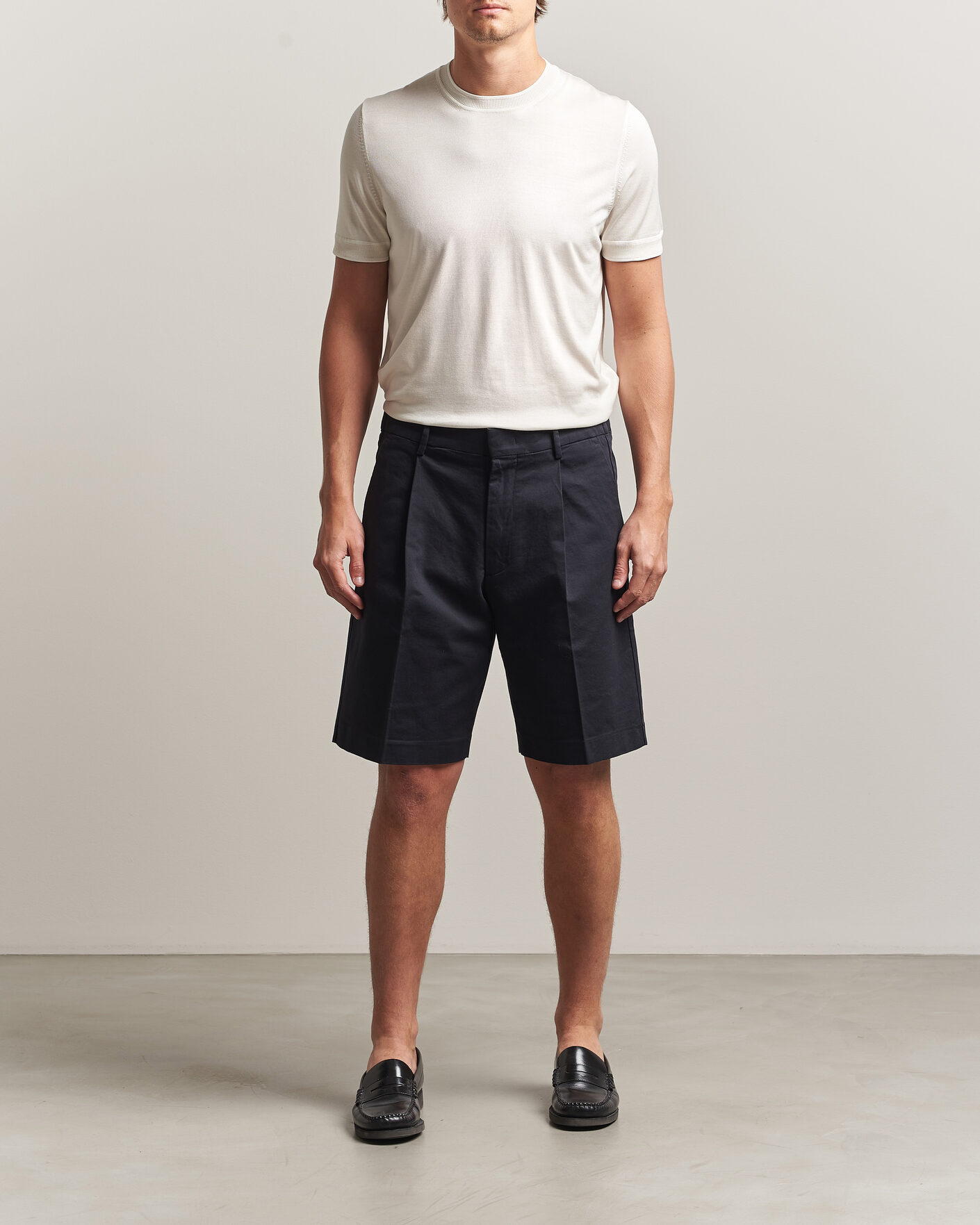 Heren | Korte broek | NN07 | Kay Relaxed Fit Cotton Drawstring Shorts Navy Blue