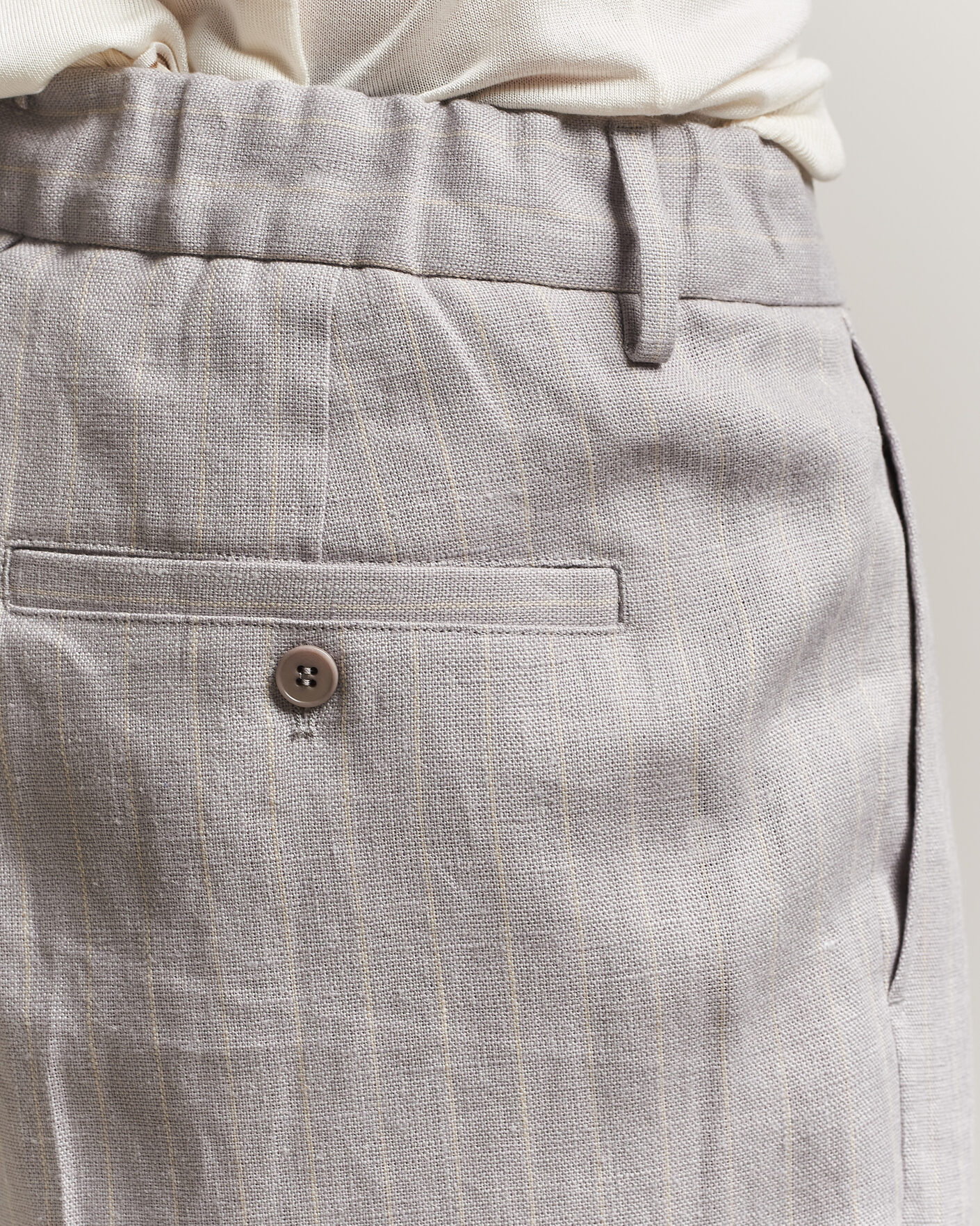 Heren | Broeken | NN07 | Kay Pinstriped Pleated Linen Trousers Grey