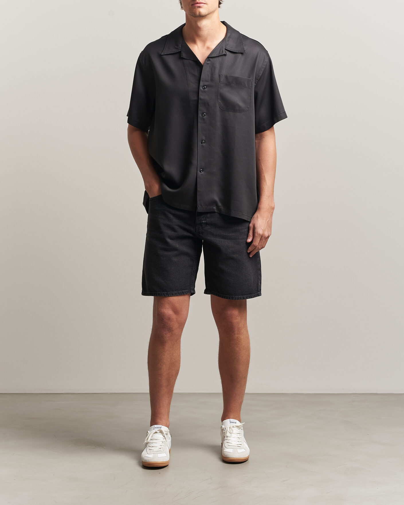 Heren | Korte broek | Nudie Jeans | Seth Denim Shorts Dune Black