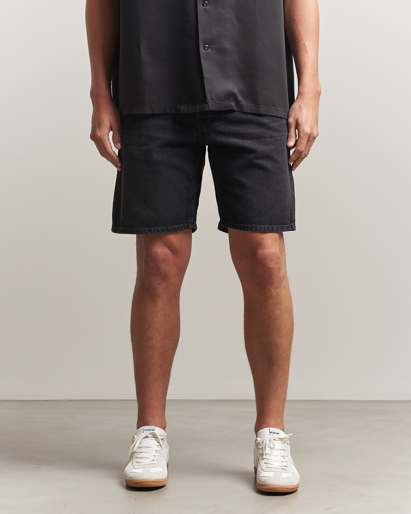Heren | Korte broek | Nudie Jeans | Seth Denim Shorts Dune Black