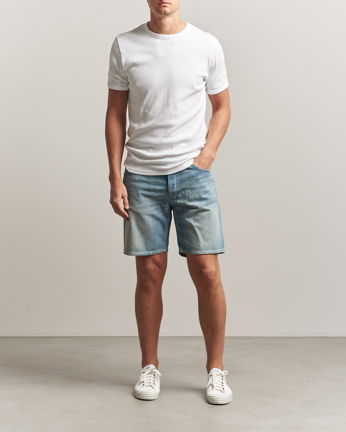 Homme | Shorts | Nudie Jeans | Seth Denim Shorts Drift Wood Light Blue
