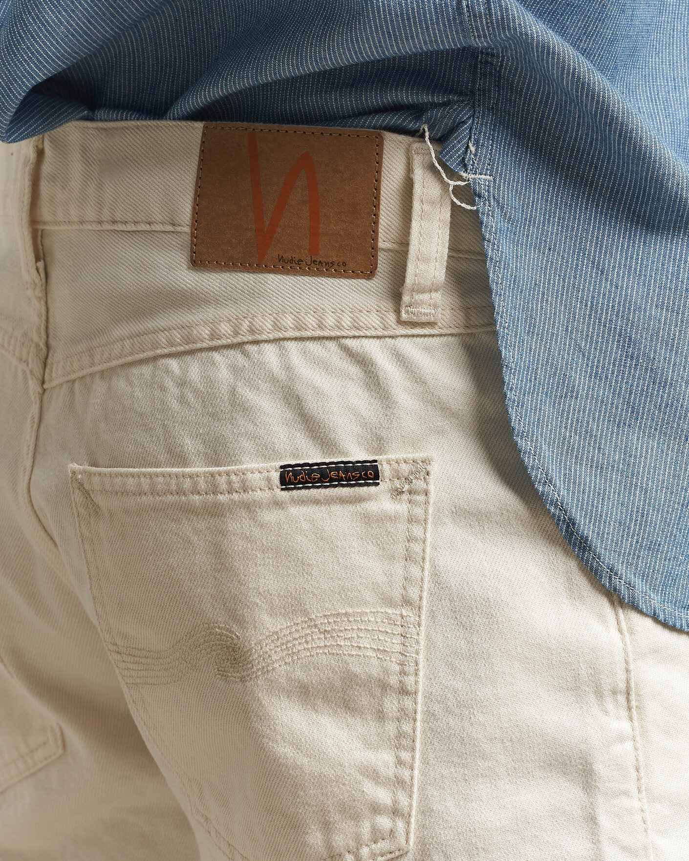 Heren | Korte broek | Nudie Jeans | Seth Denim Shorts Everivory