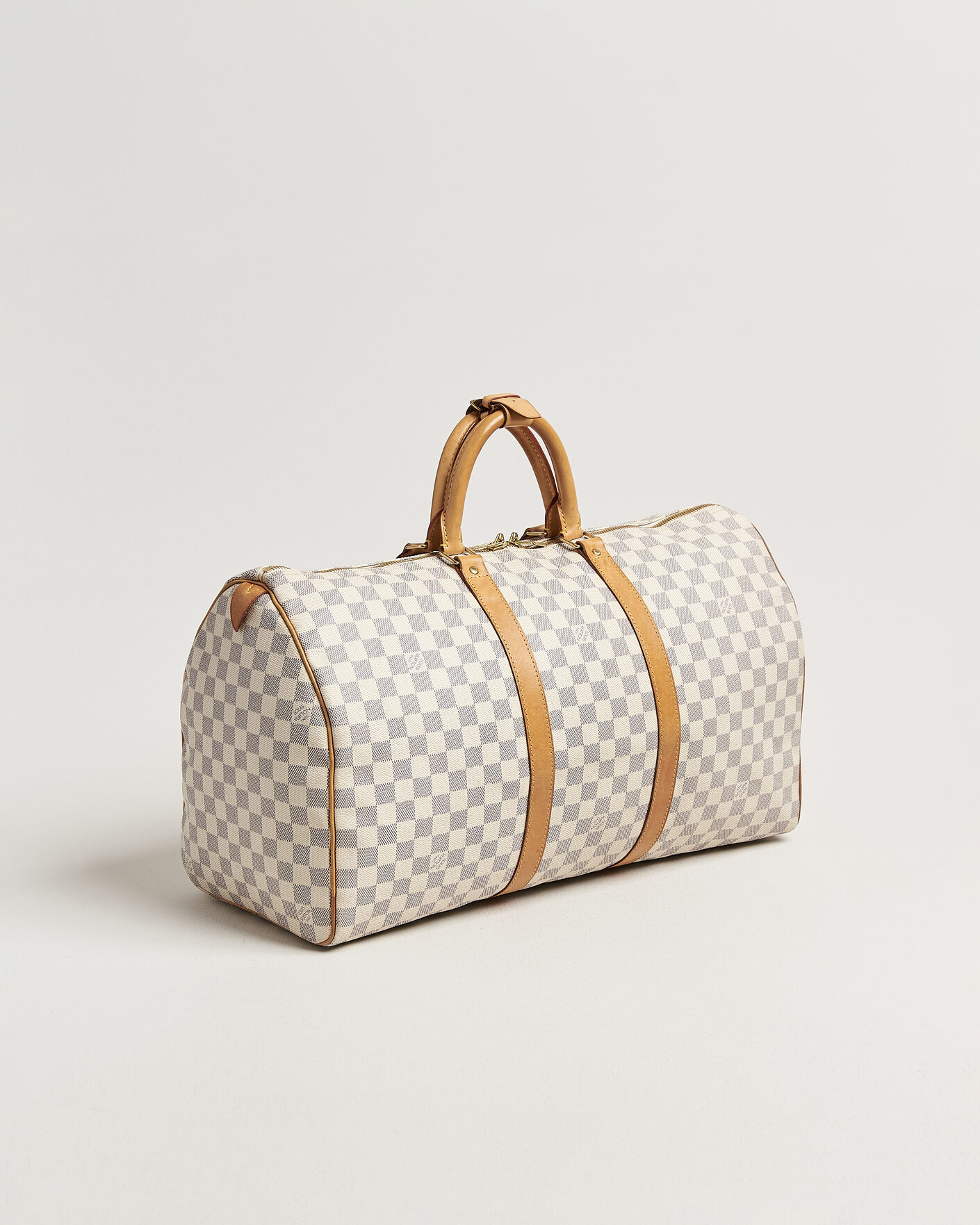 Heren | Pre-Owned & Vintage Bags | Louis Vuitton Pre-Owned | Keepall 50 Damier Azur