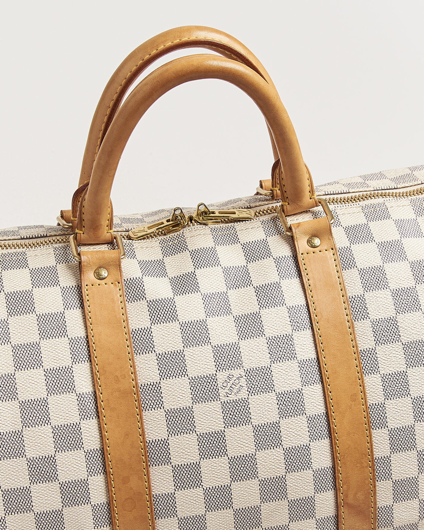 Heren | Pre-Owned & Vintage Bags | Louis Vuitton Pre-Owned | Keepall 50 Damier Azur