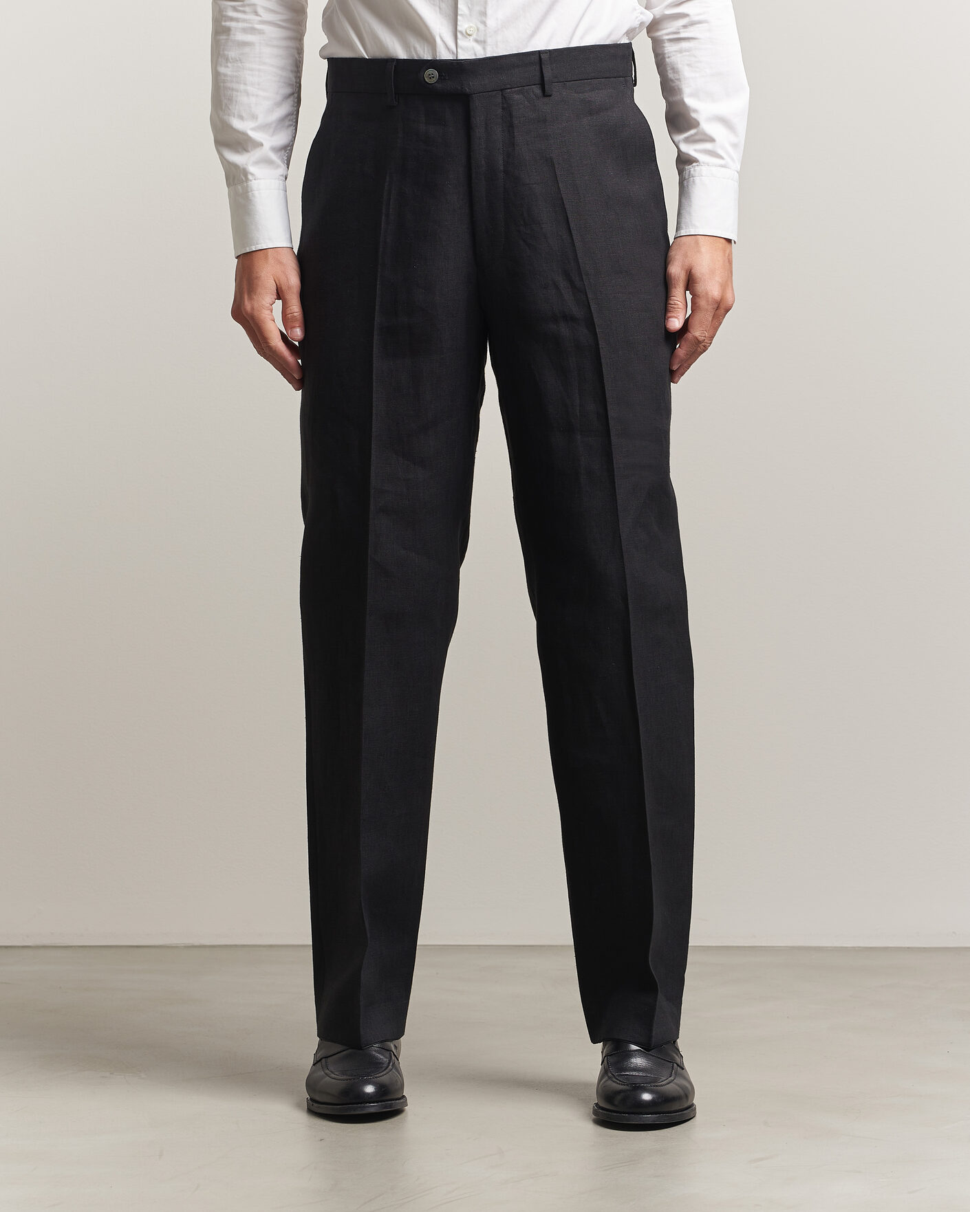 Homme | Pantalons | Oscar Jacobson | Dell S Linen Trousers Black